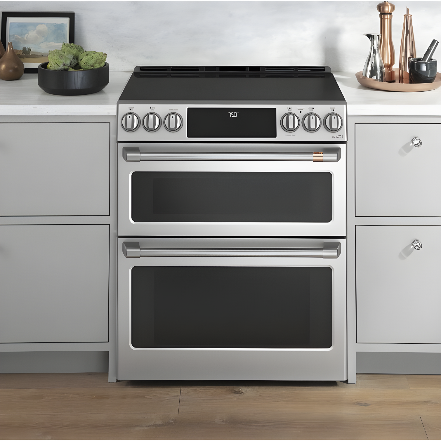 Café Café 30" 6.7 cu. ft. Smart Slide-in Electric Range with Convection and Radiant Cooktop CES750P2MS1