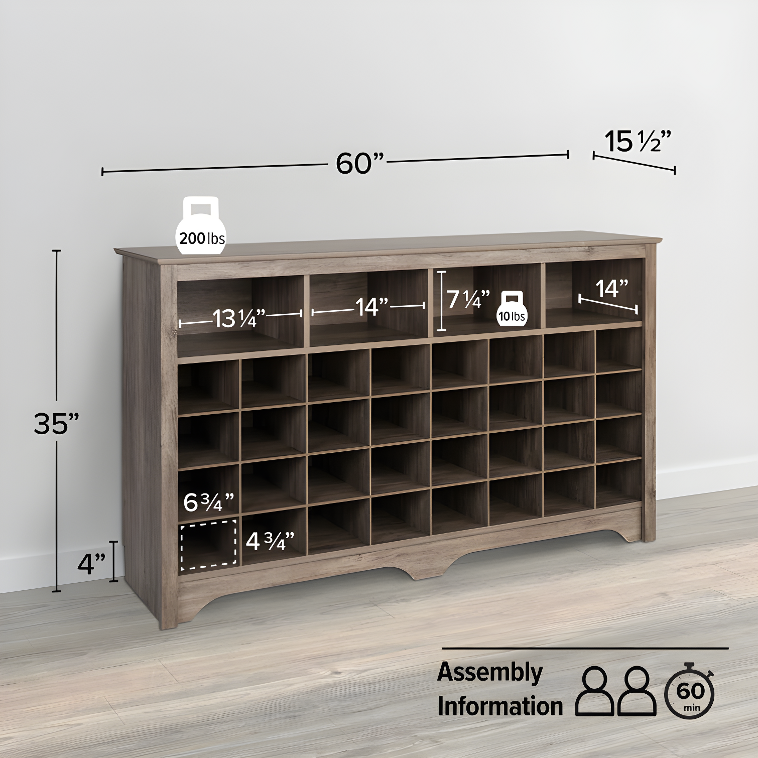 Greyleigh™ Highlandville 32 Pair Shoe Rack