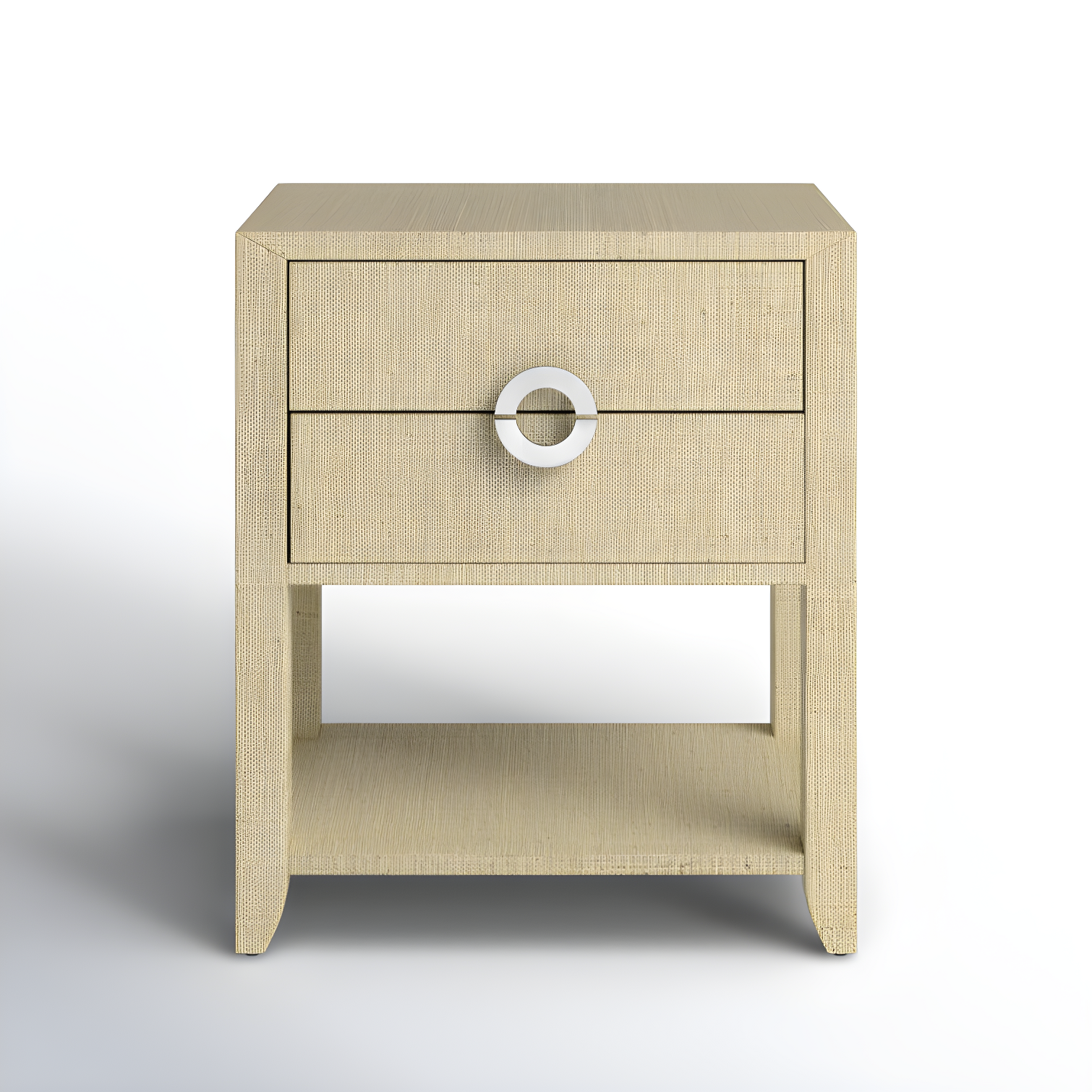 Butler Specialty Company Amelle Raffia 2-Drawer Nightstand - Cream