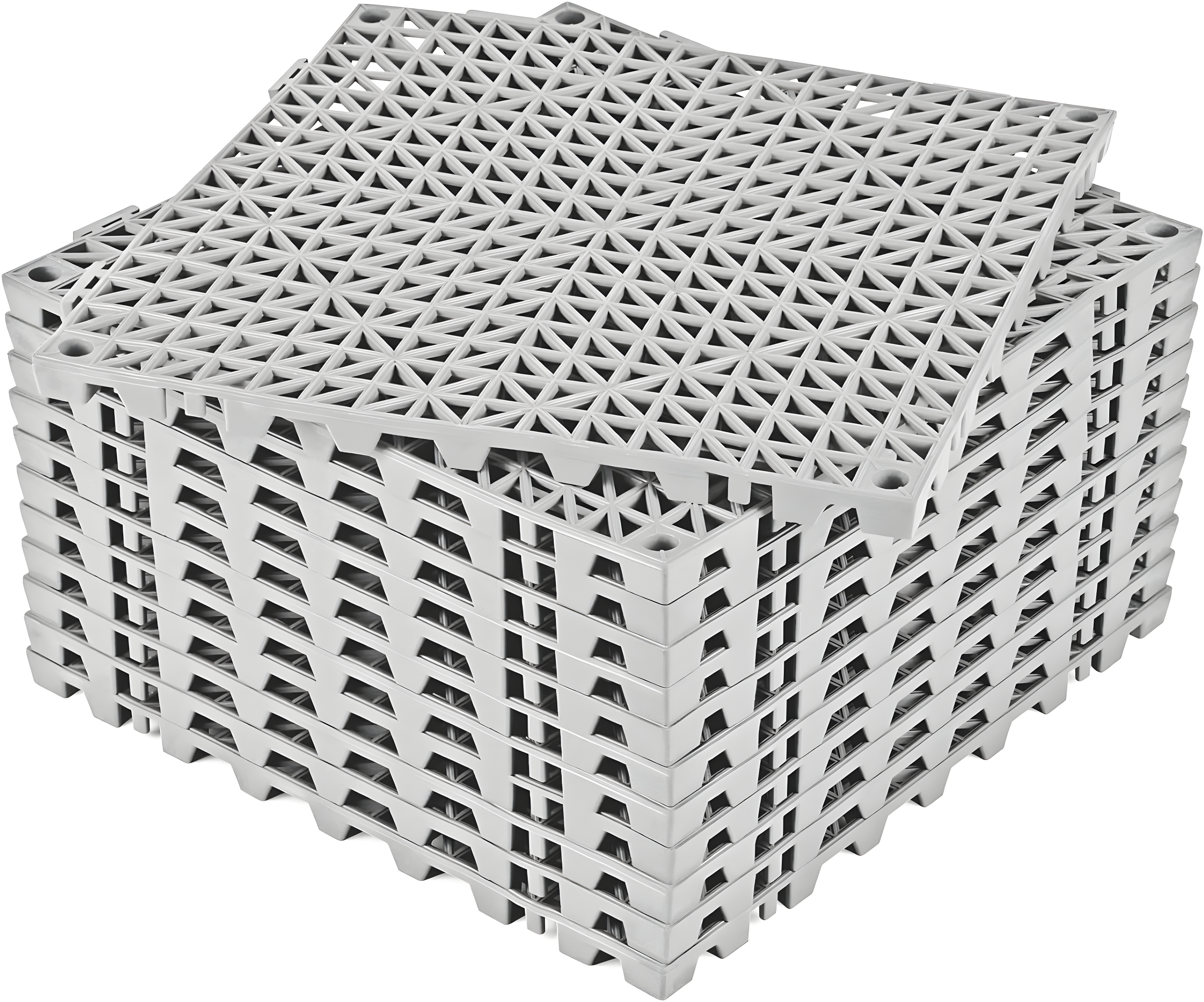 VEVOR 12'' W x 12'' L Garage Flooring Drain Tiles (Set of 12)
