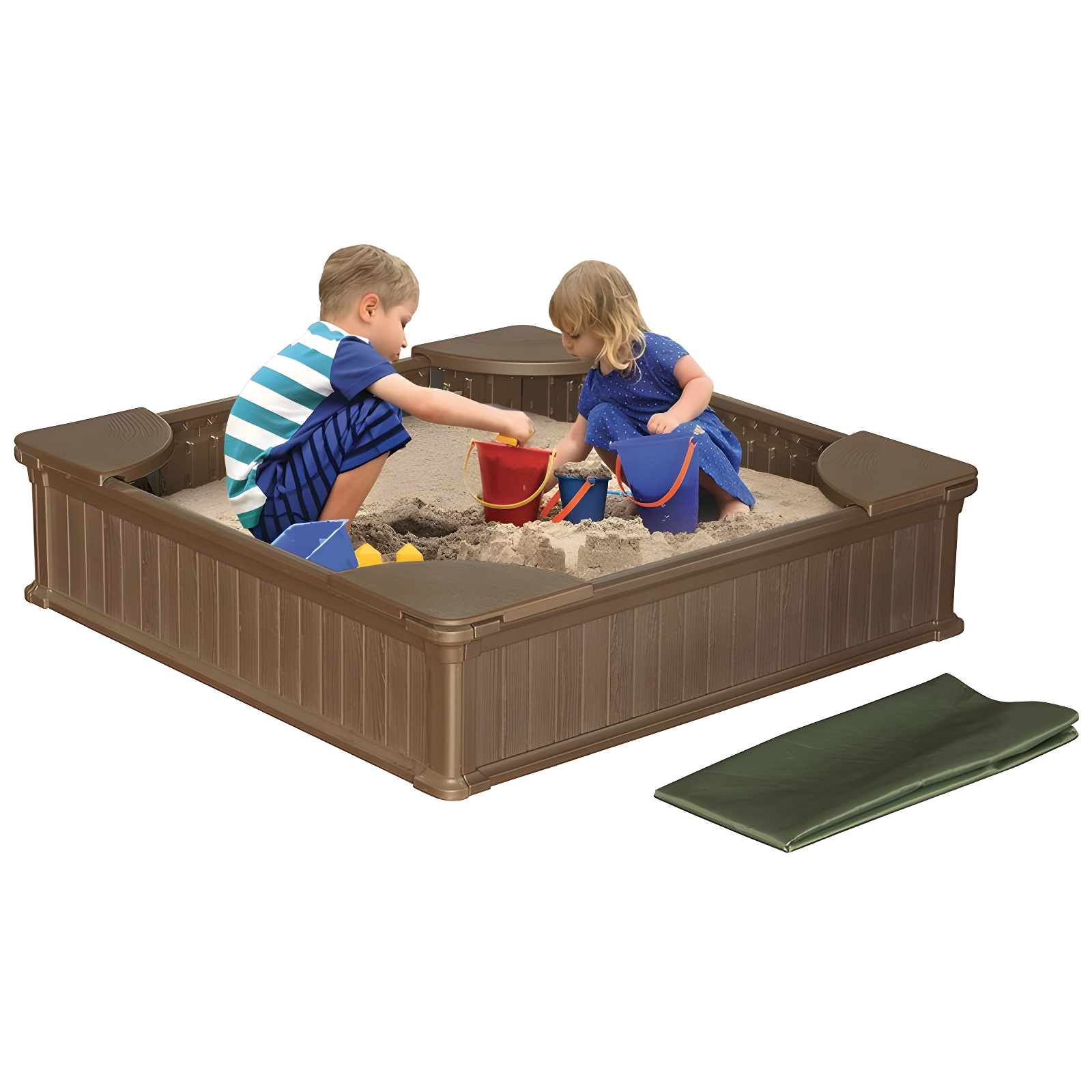 Vandue Corporation Vandue Corporation 48.6'' x 11.8'' Plastic Sandbox with Cover