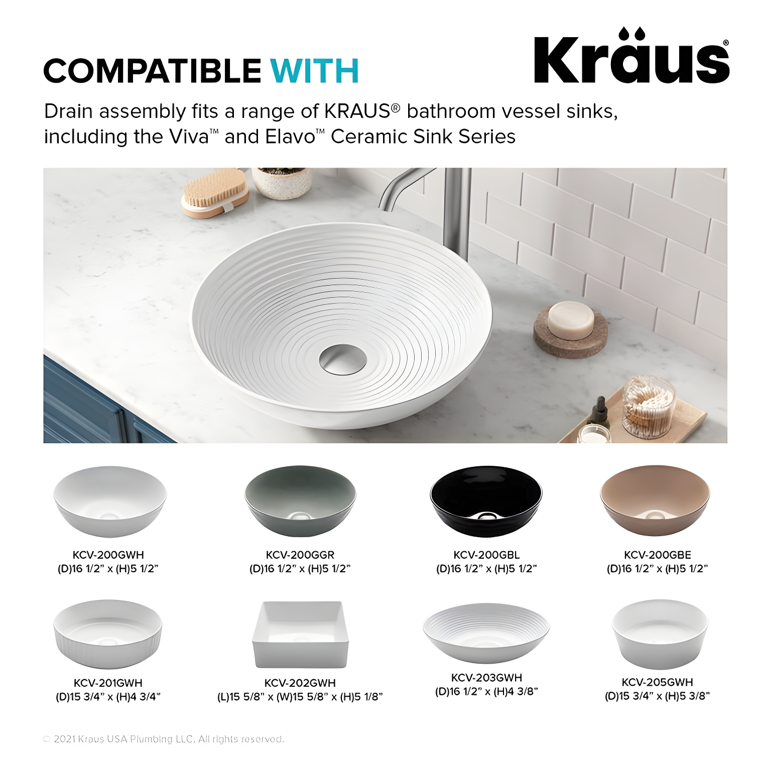 KRAUS Pop-Up Bathroom Sink Drain