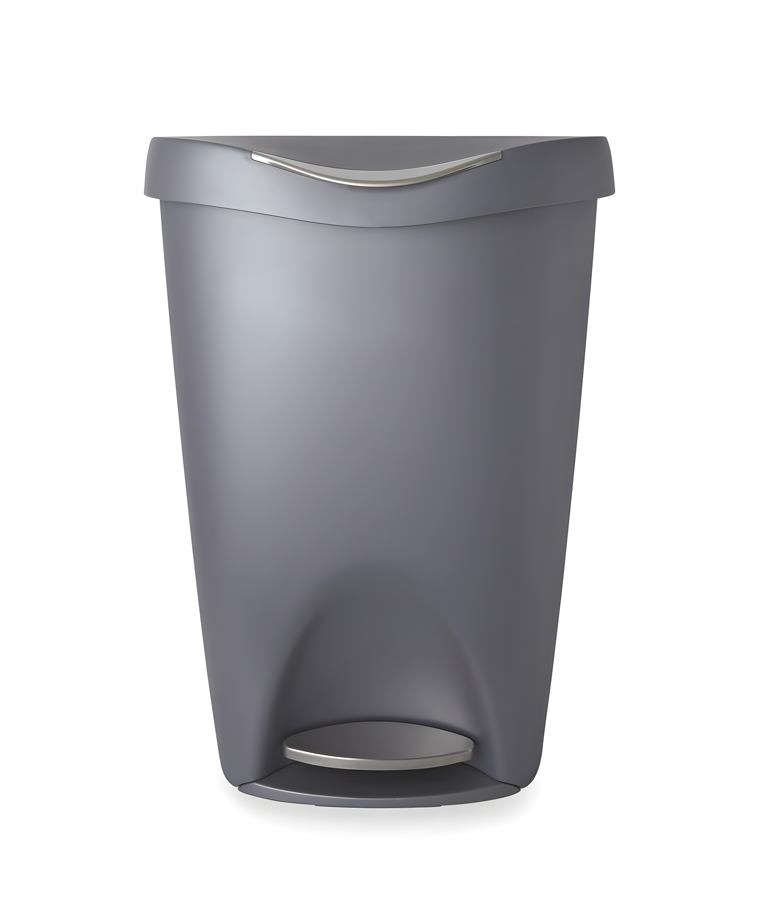 Umbra 13gal Brim Step Trash Can Nickel: Kitchen Trash Can, 50 Quart, Polypropylene, Indoor, Silver