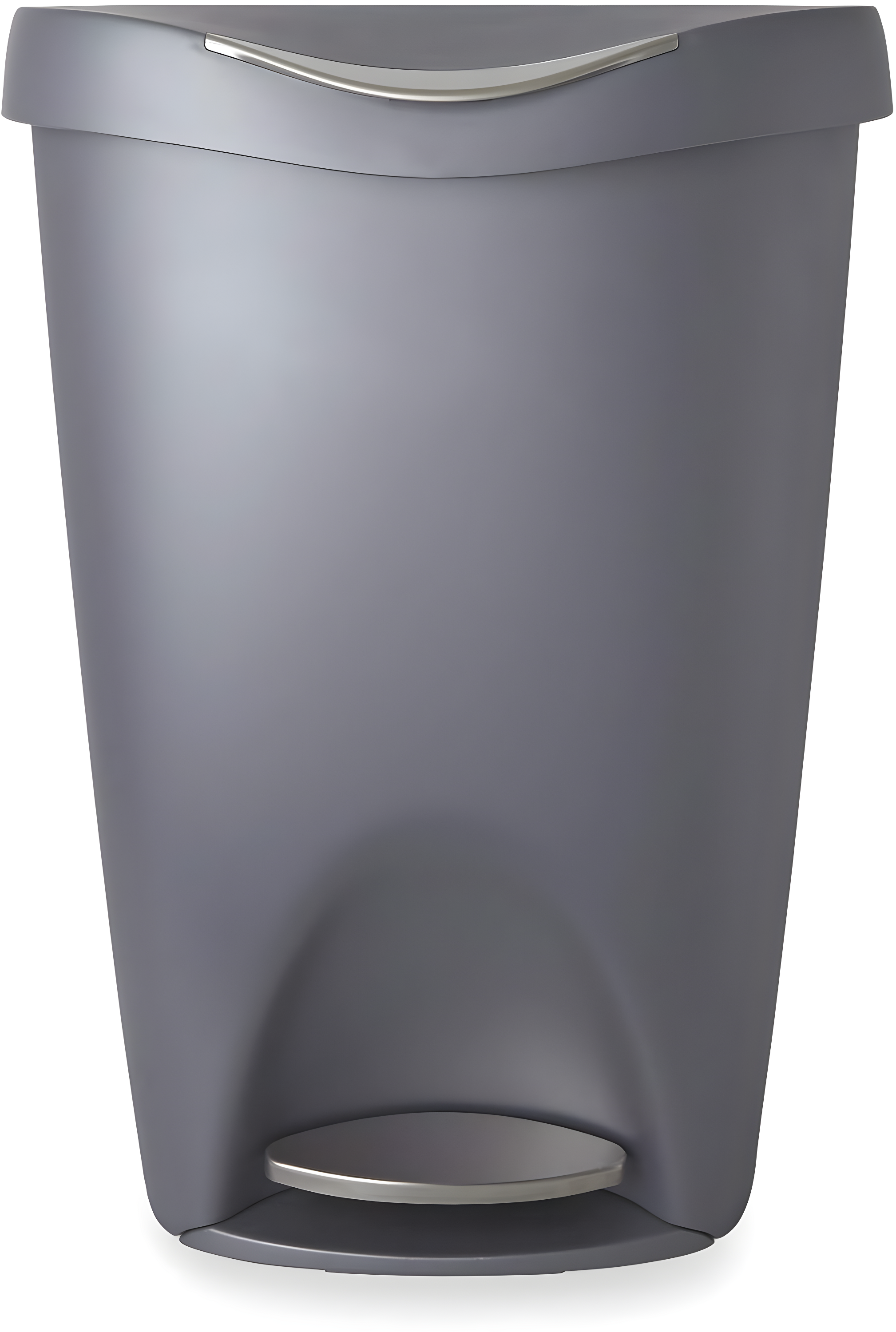 Umbra 13gal Brim Step Trash Can Nickel: Kitchen Trash Can, 50 Quart, Polypropylene, Indoor, Silver