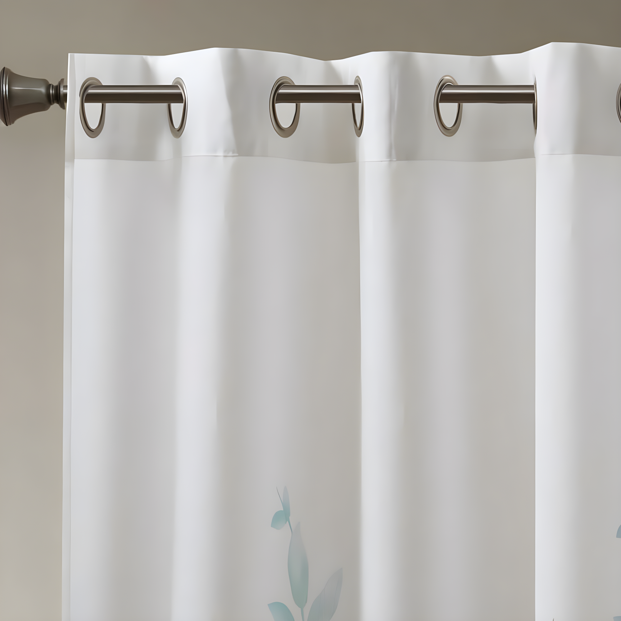 Madison Park Cecily Floral Printed Burnout Sheer Grommet Single Curtain Panel