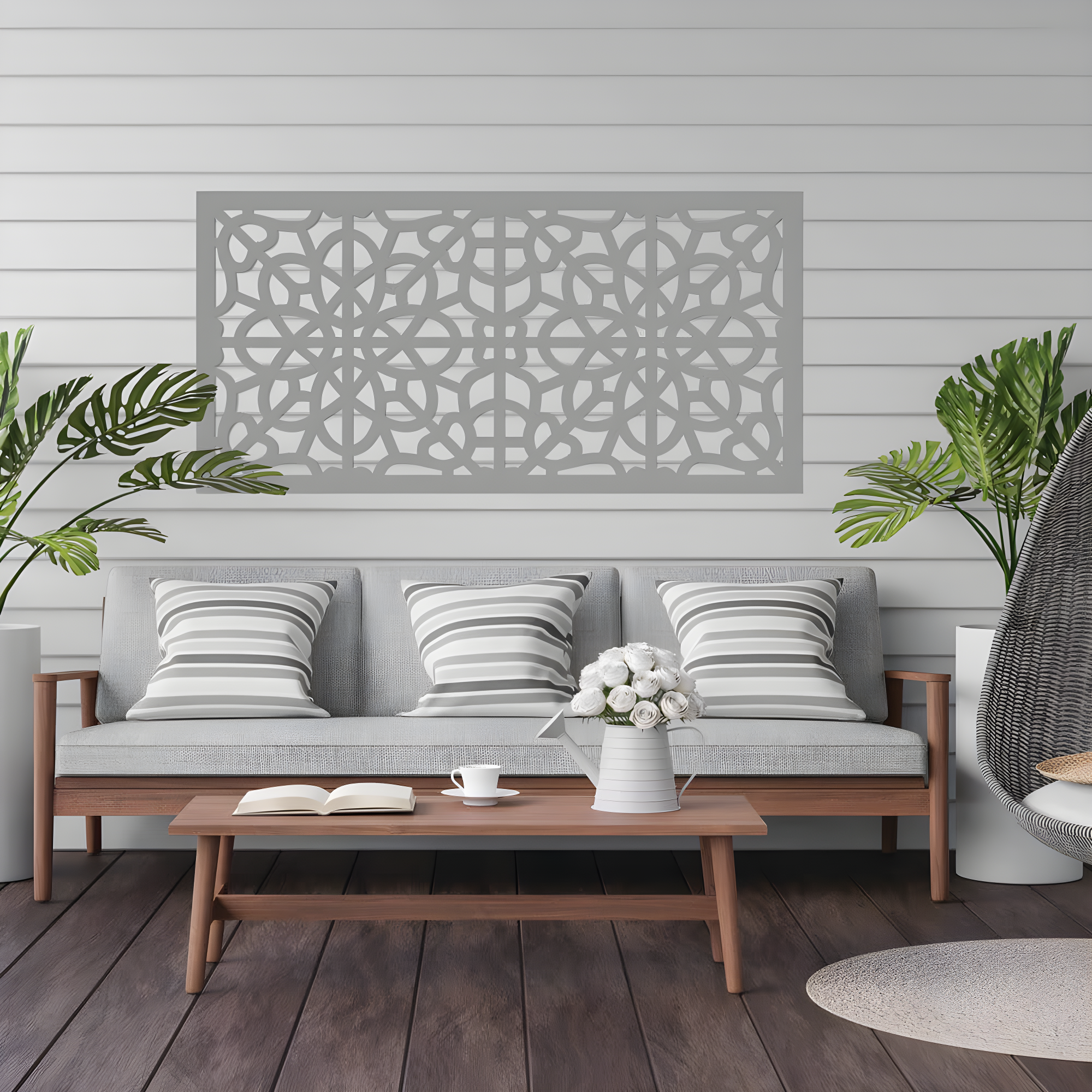 Barrette Outdoor Living 2 ft. x 4 ft. Fretwork Decorative Screen