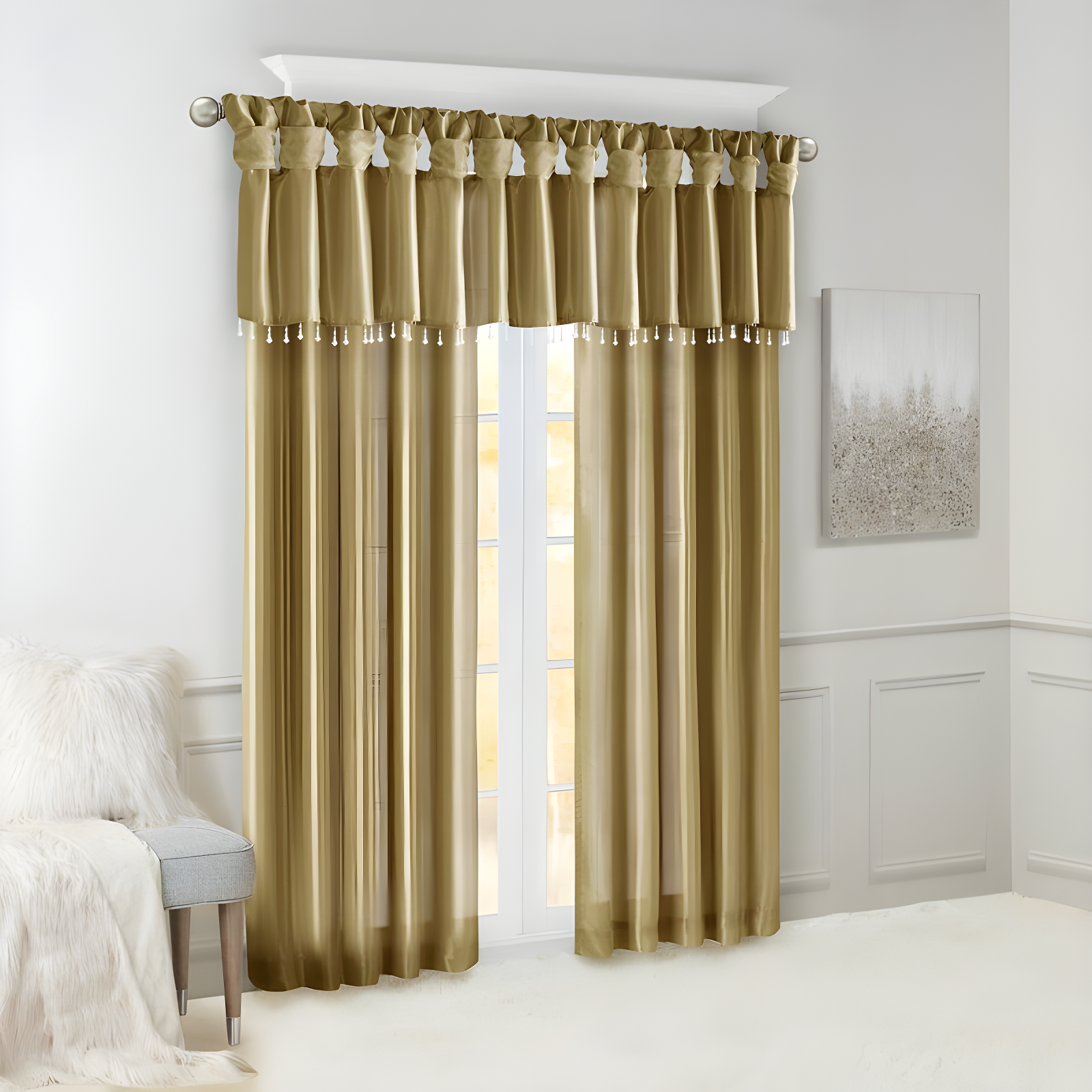 Madison Park Rivau Light-Filtering Single Curtain Panel