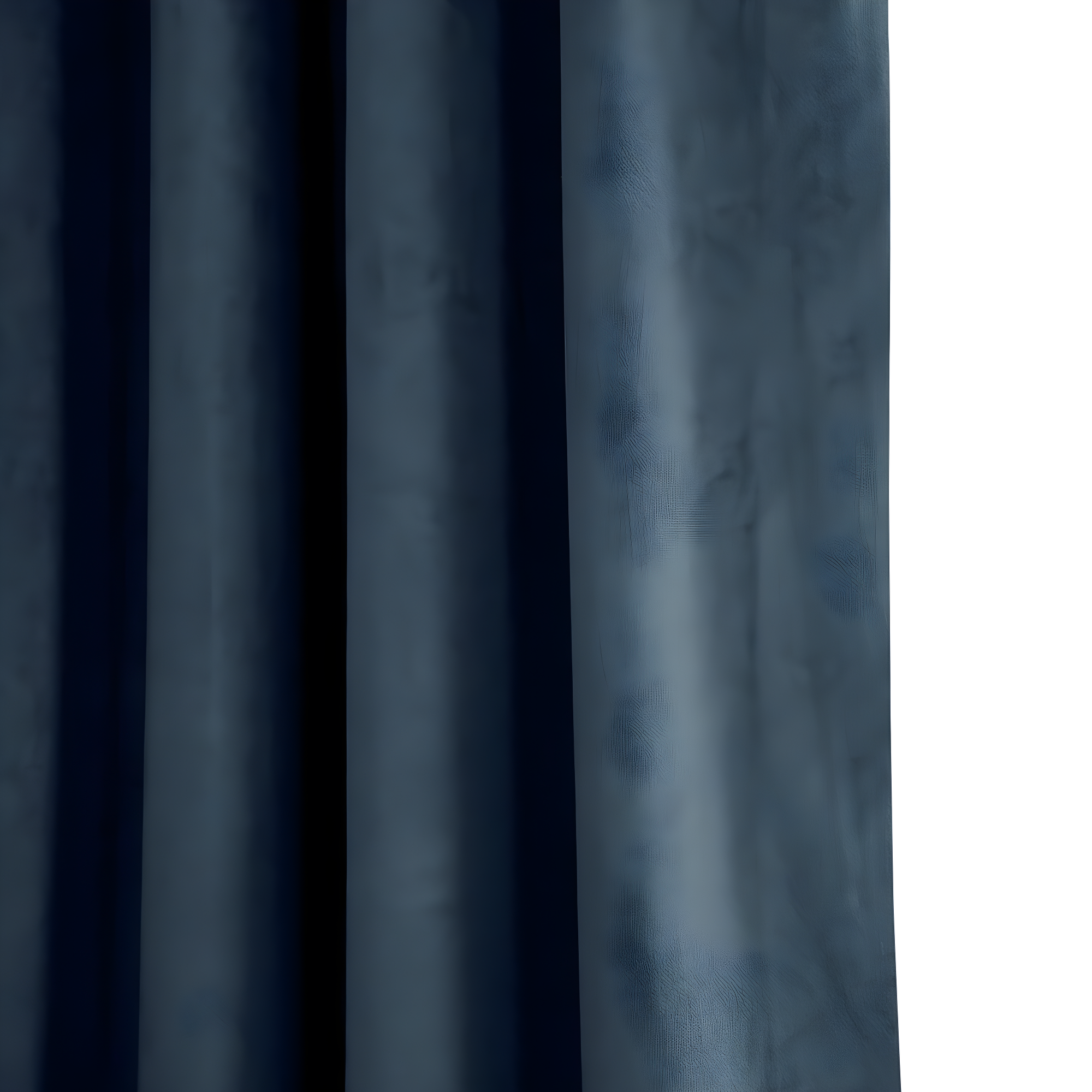 Half Price Drapes Signature Midnight Blue French Pleat Velvet Blackout Curtains(1 Panel), 50WX 96L