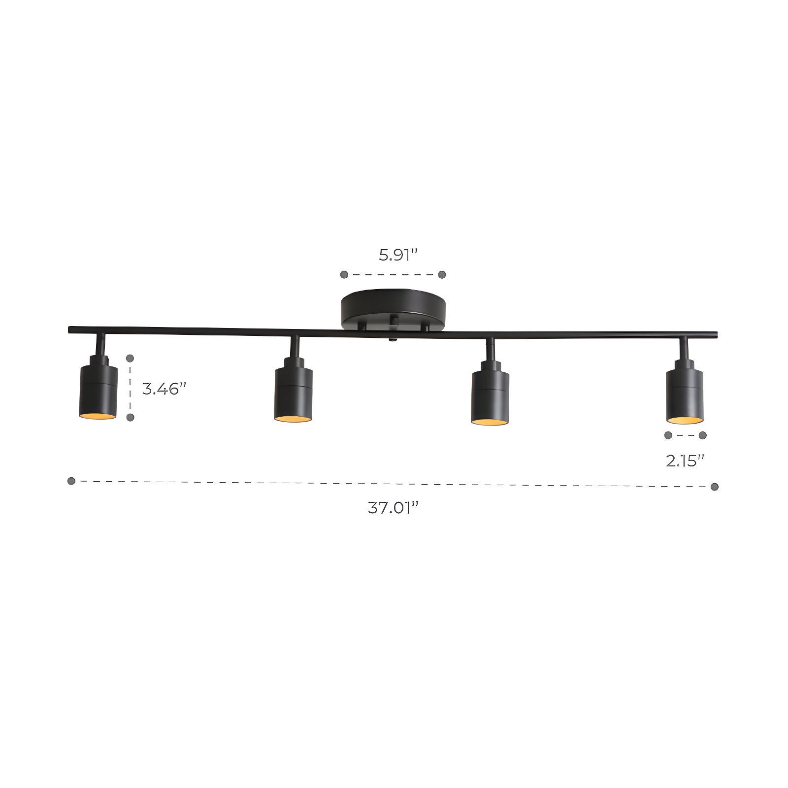 Vidalite Shura 4-Light Integrated LED Track Light w/ Rotatable Heads, 3 ft. Track Lighting Kit, 3000k, 2240 Lumen