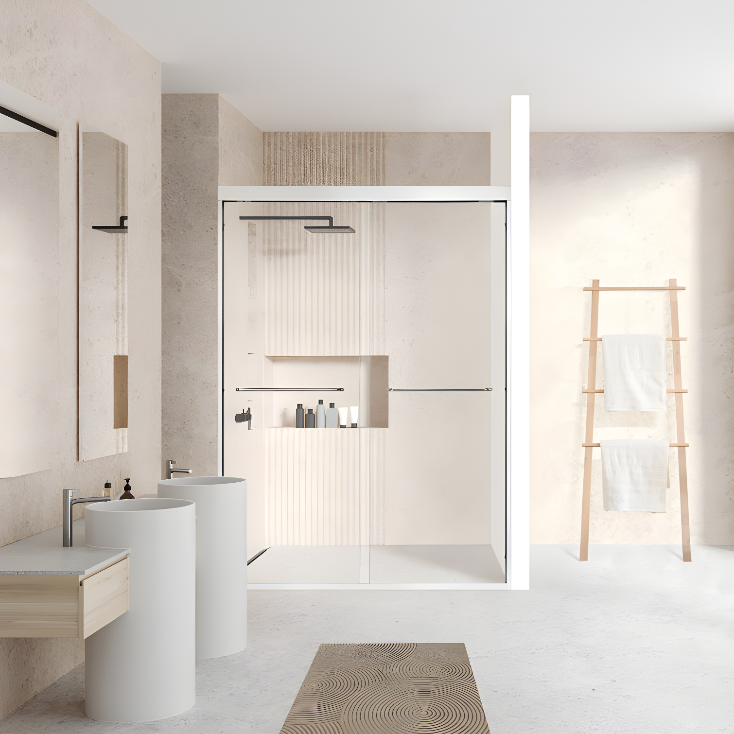 Ennis 48" W x 76" H By Pass Framed Shower Door with Clear Glass