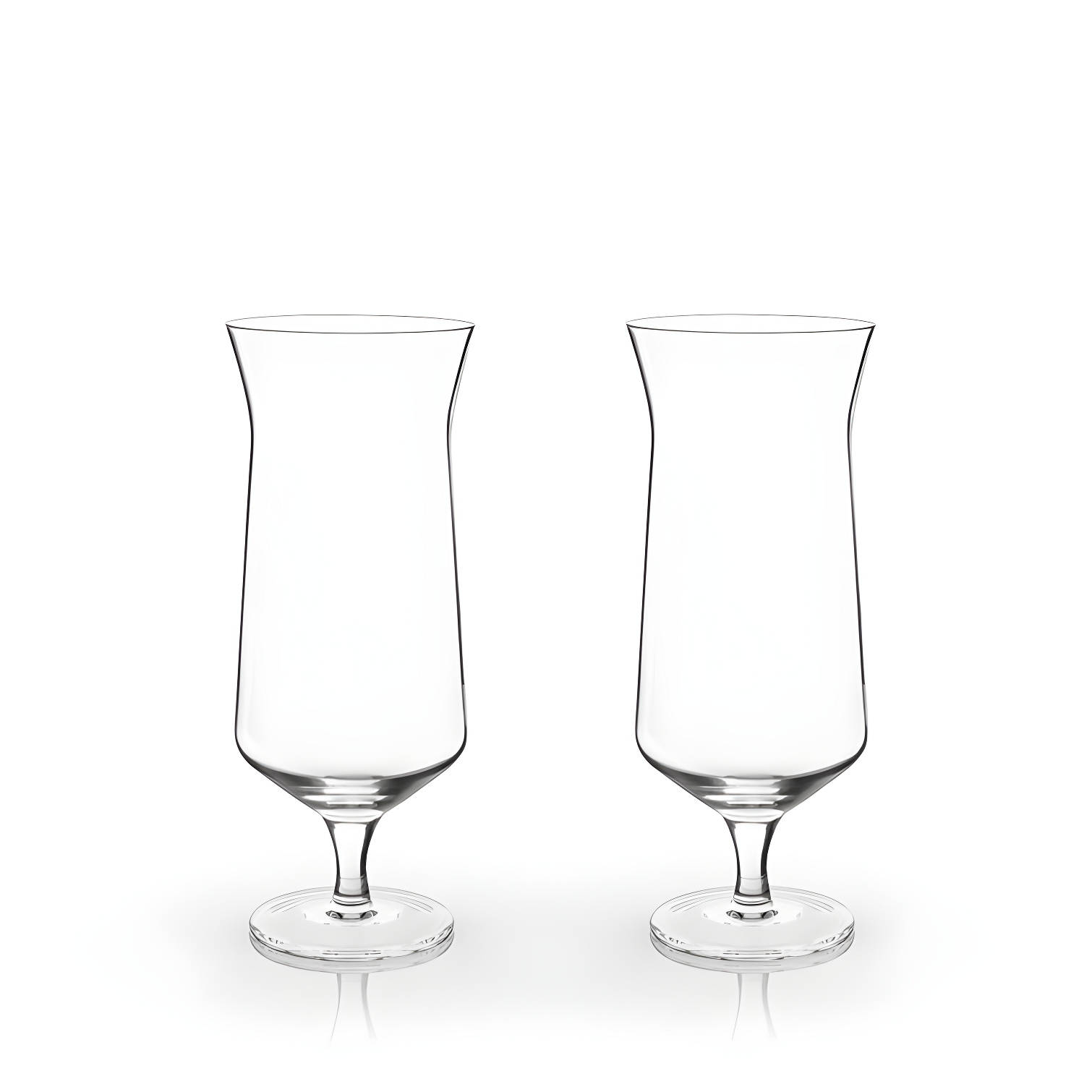 Viski Raye Angled Crystal Hurricane Glasses (Set of 2)