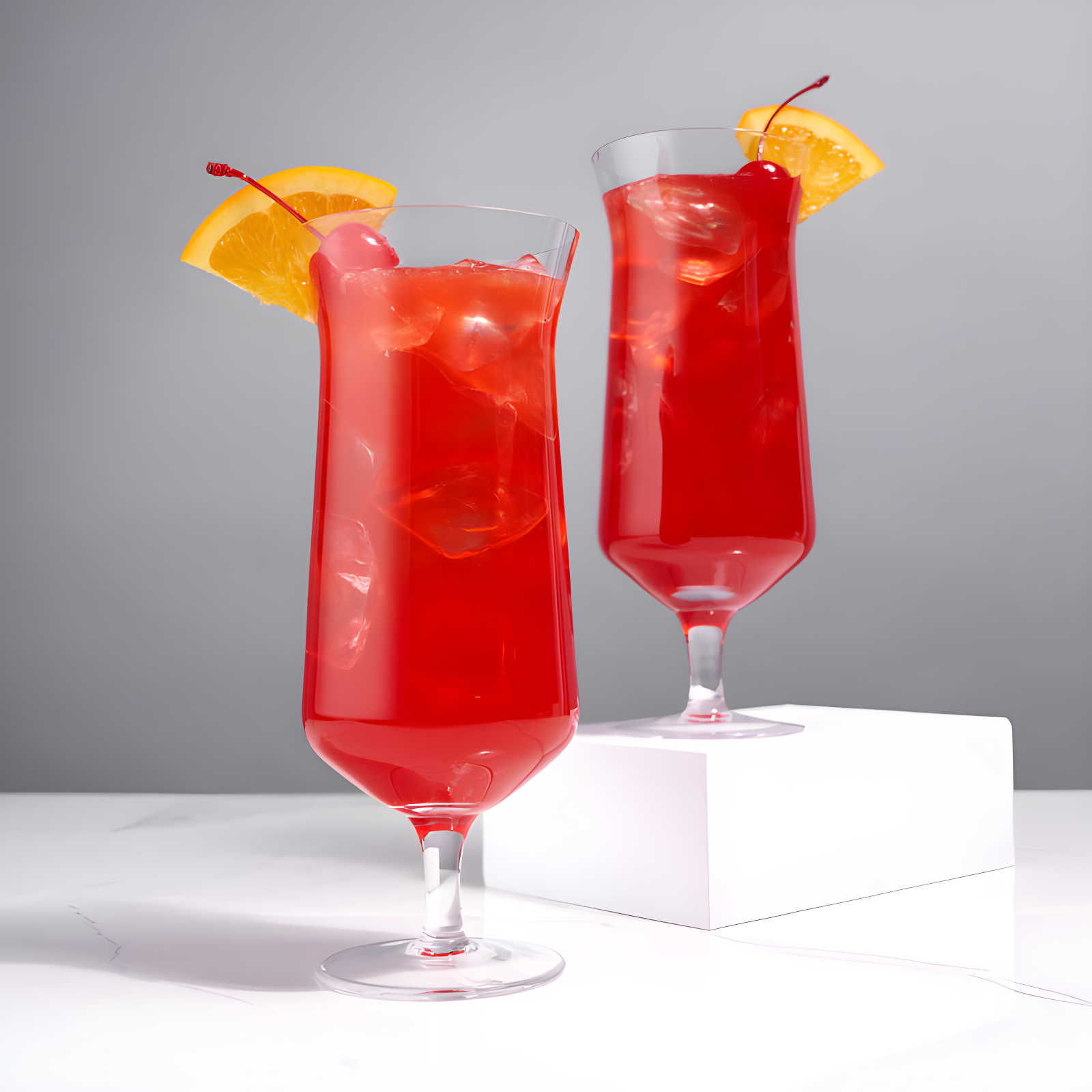 Viski Raye Angled Crystal Hurricane Glasses (Set of 2)