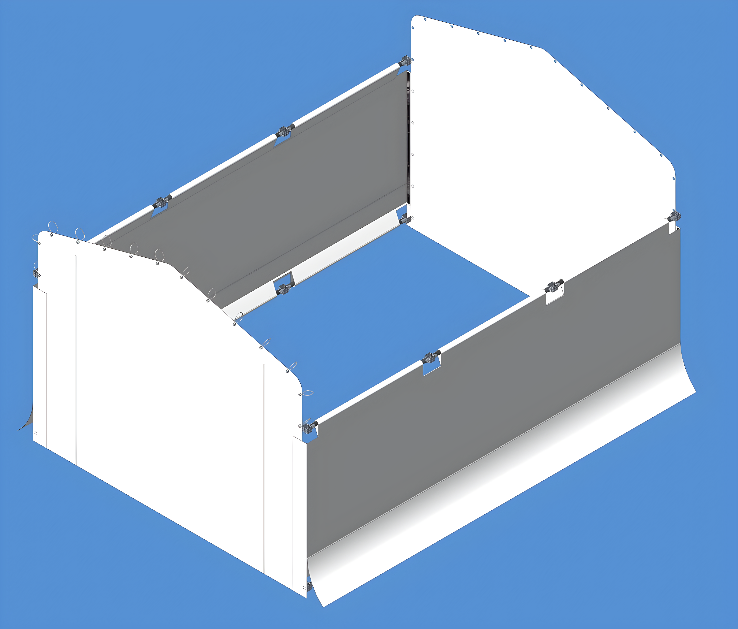 Arrow Enclosure Kit for Arrow Carport 10ft x 15ft Gray