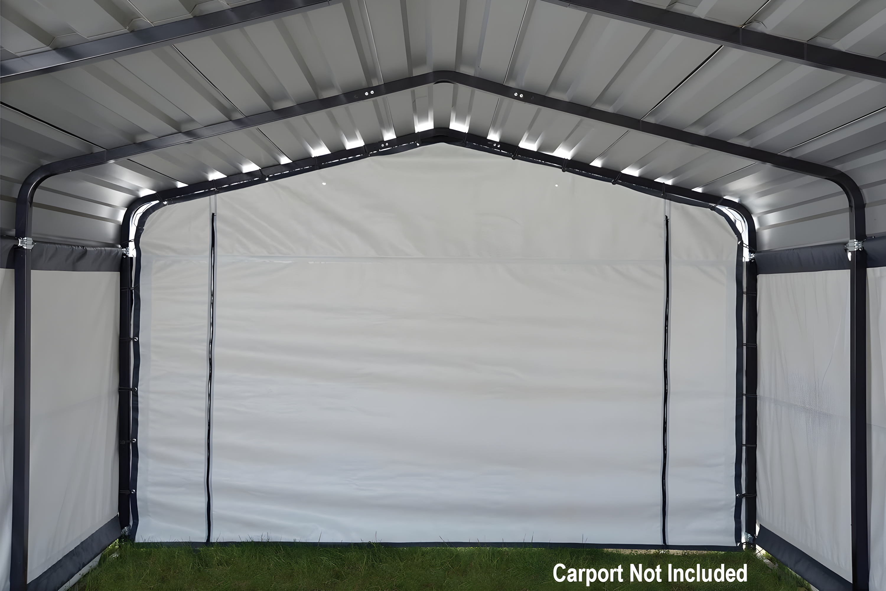 Arrow Enclosure Kit for Arrow Carport 10ft x 15ft Gray