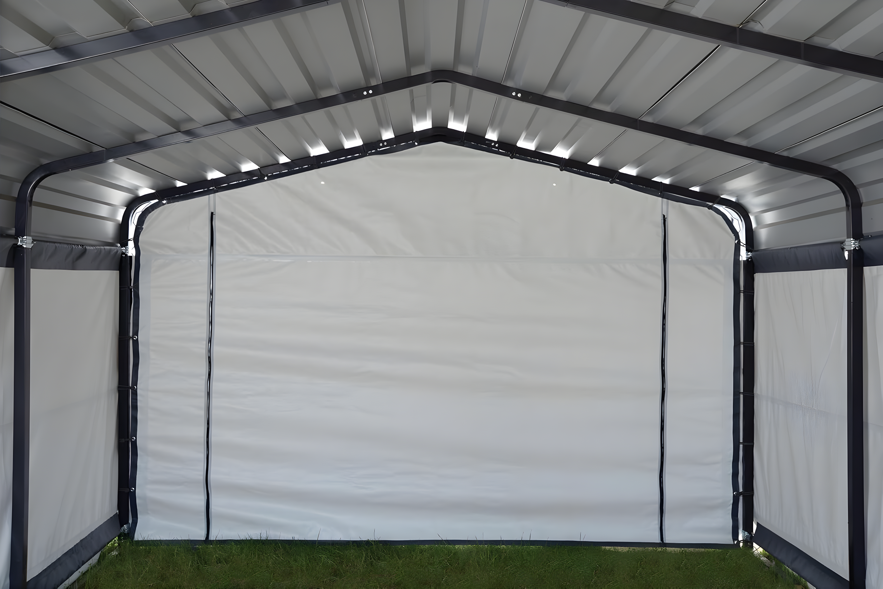 Arrow Enclosure Kit for Arrow Carport 10ft x 15ft Gray