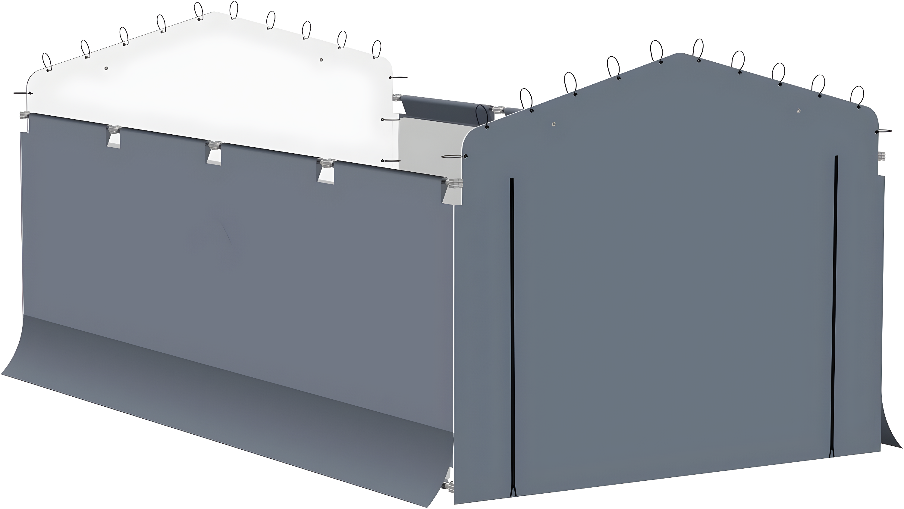 Arrow Enclosure Kit for Arrow Carport 10ft x 15ft Gray