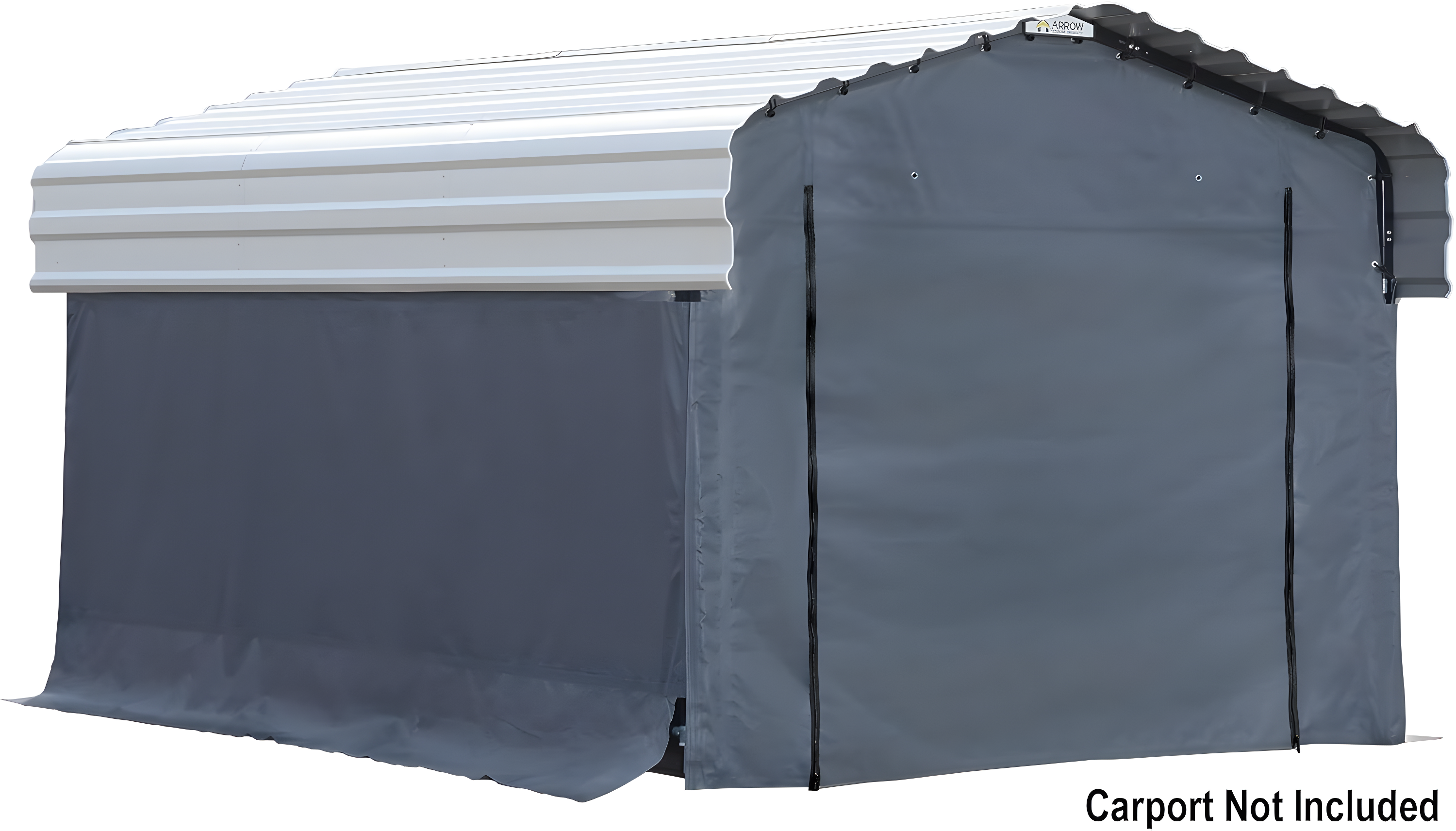 Arrow Enclosure Kit for Arrow Carport 10ft x 15ft Gray
