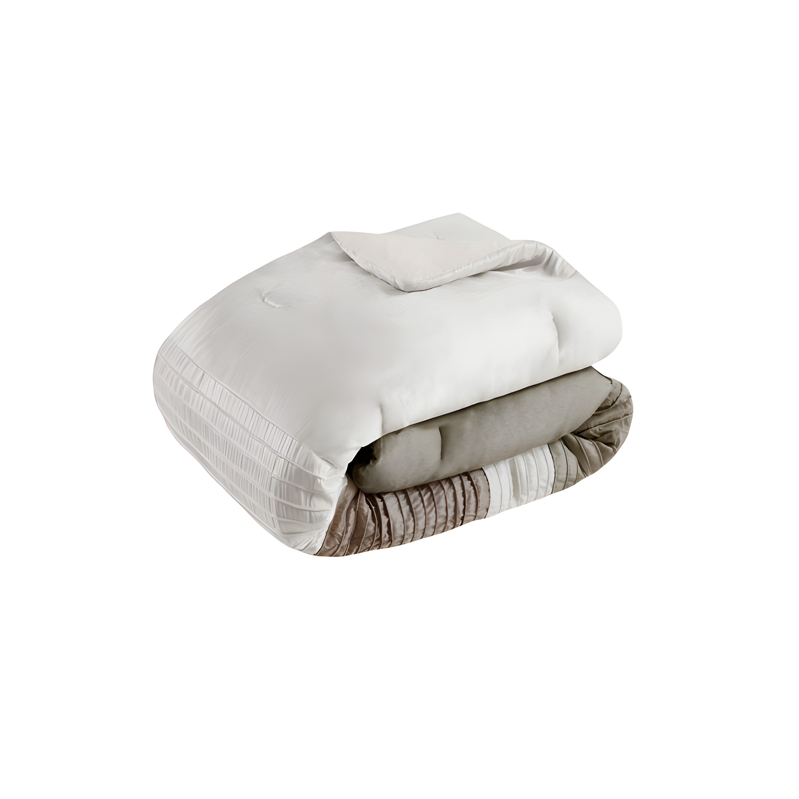 Madison Park Amherst 7 Piece Striped and Pleated Comforter Set