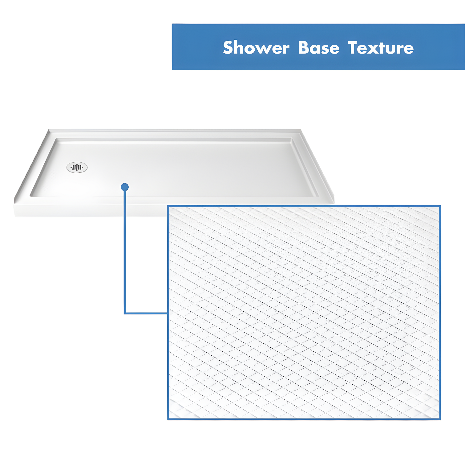SlimLine 60" x 30" Single Threshold Shower Base