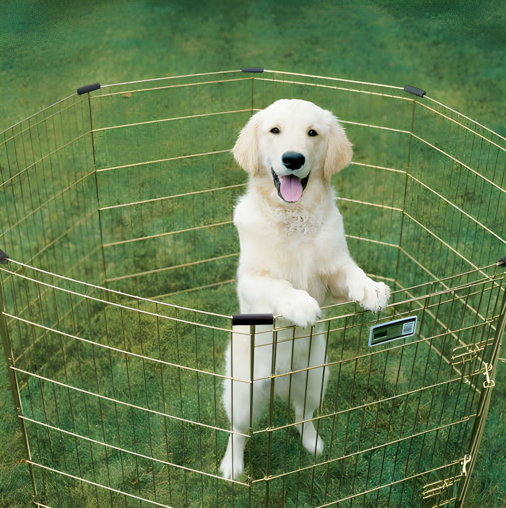 MidWest Homes for Pets Gold Zinc Exercise Pen/Pet Playpen with Door