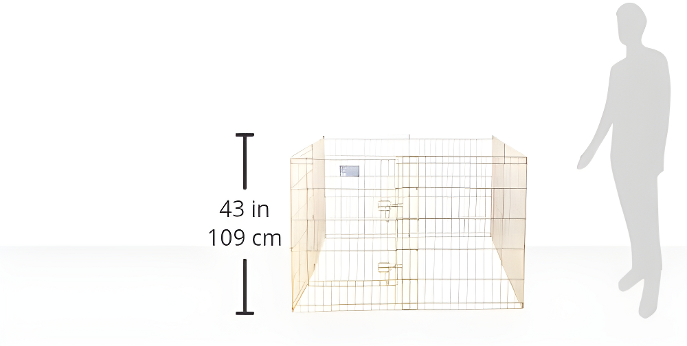 MidWest Homes for Pets Gold Zinc Exercise Pen/Pet Playpen with Door
