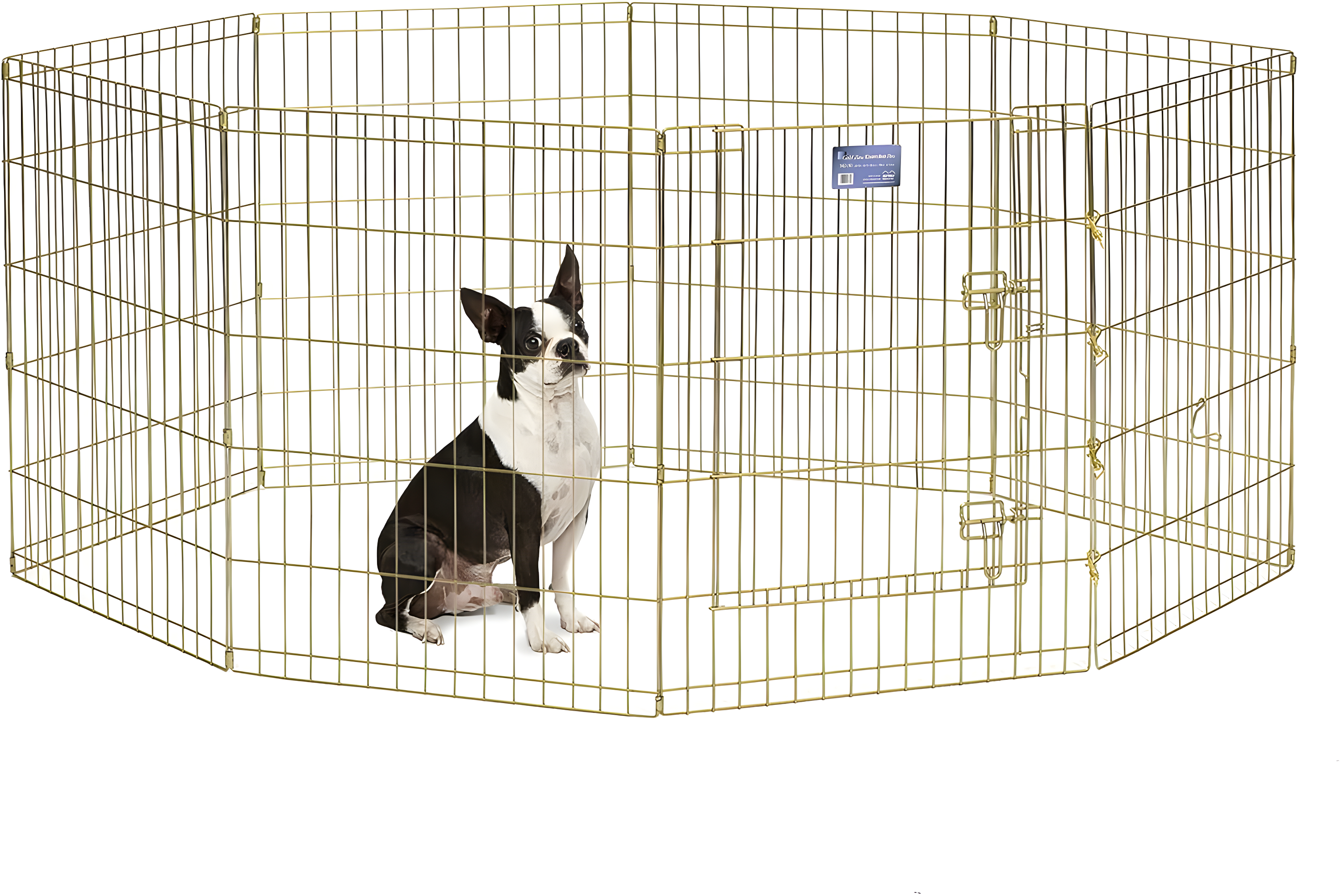 MidWest Homes for Pets Gold Zinc Exercise Pen/Pet Playpen with Door
