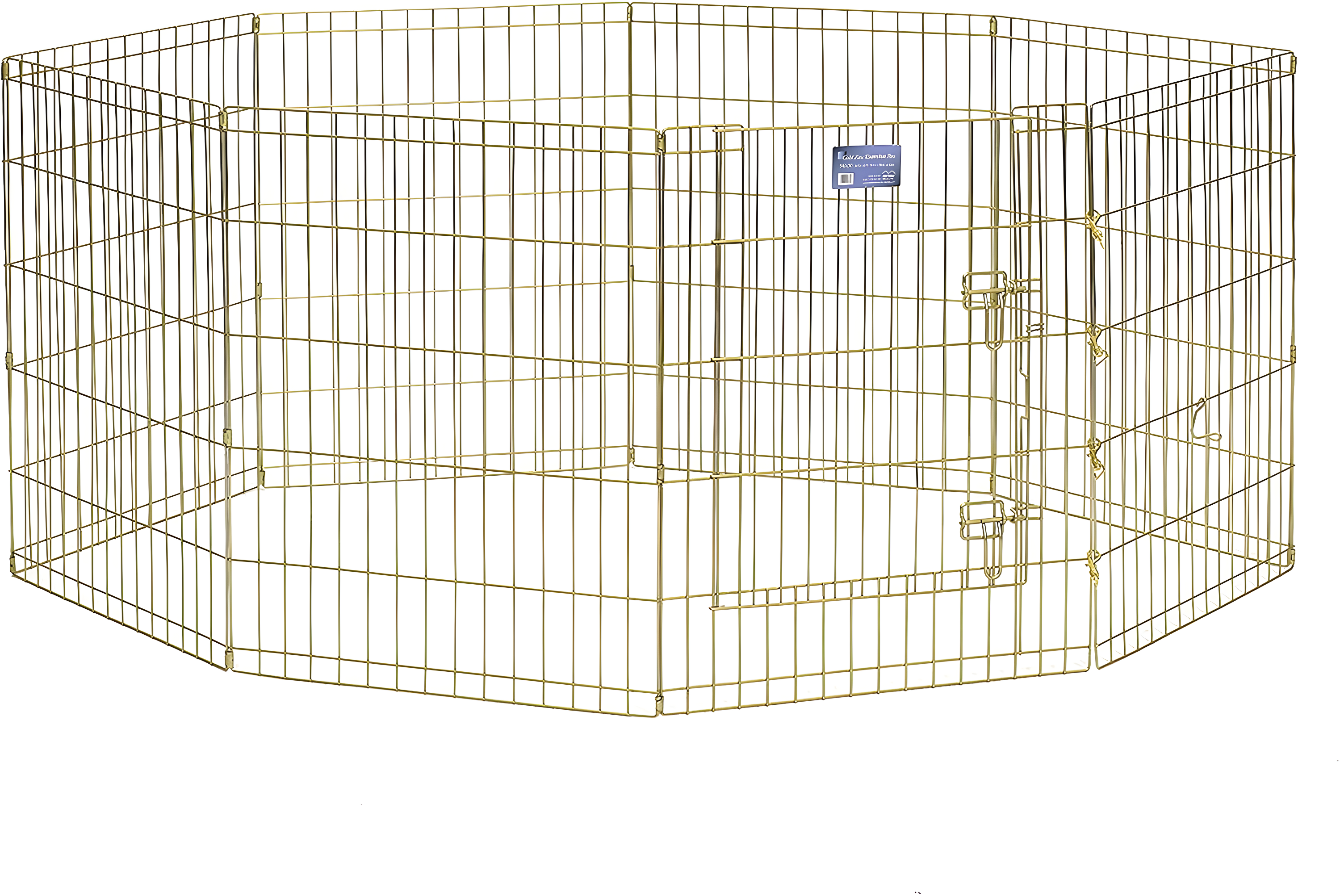 MidWest Homes for Pets Gold Zinc Exercise Pen/Pet Playpen with Door