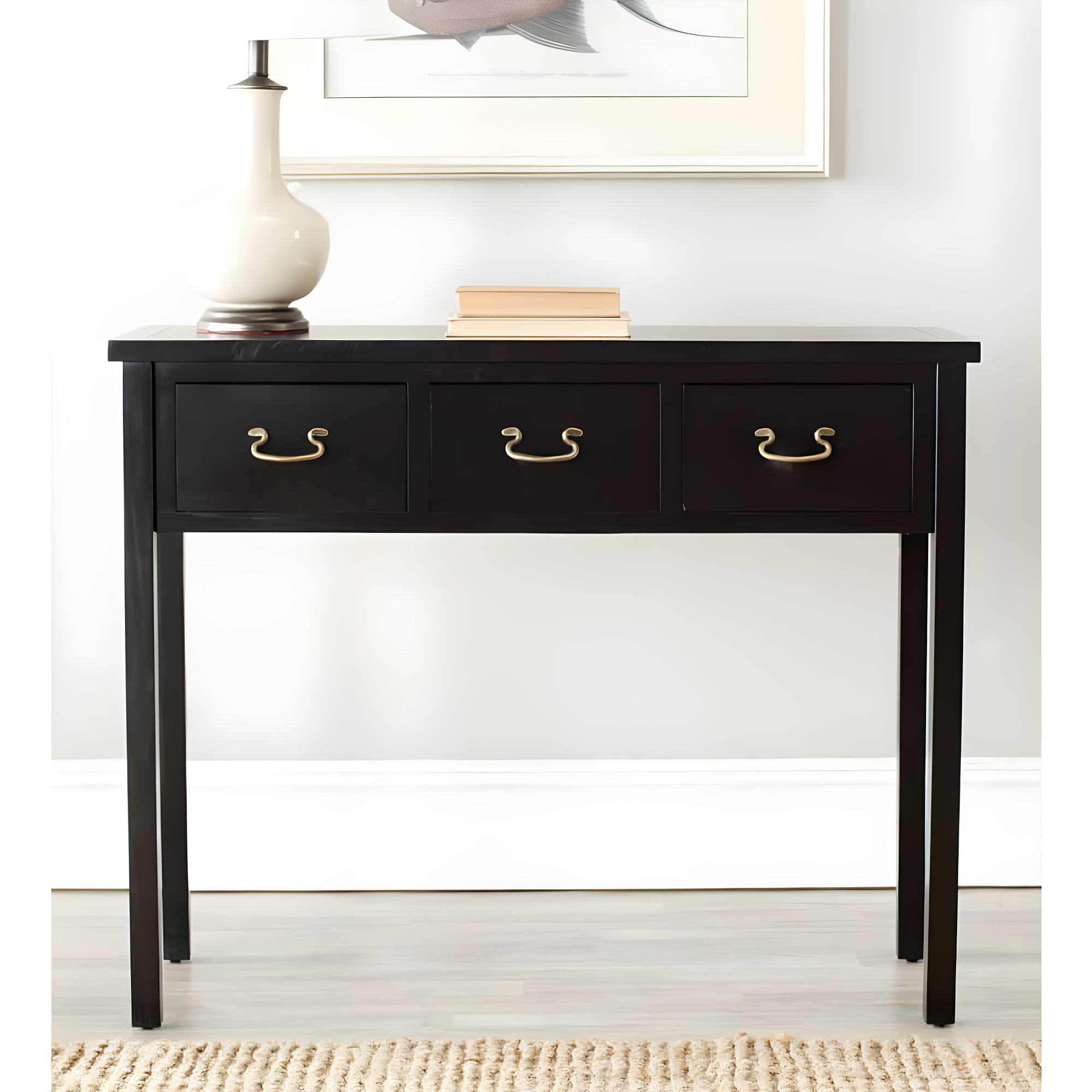 Cindy Console - AMH6568B - Black - Safavieh Couture