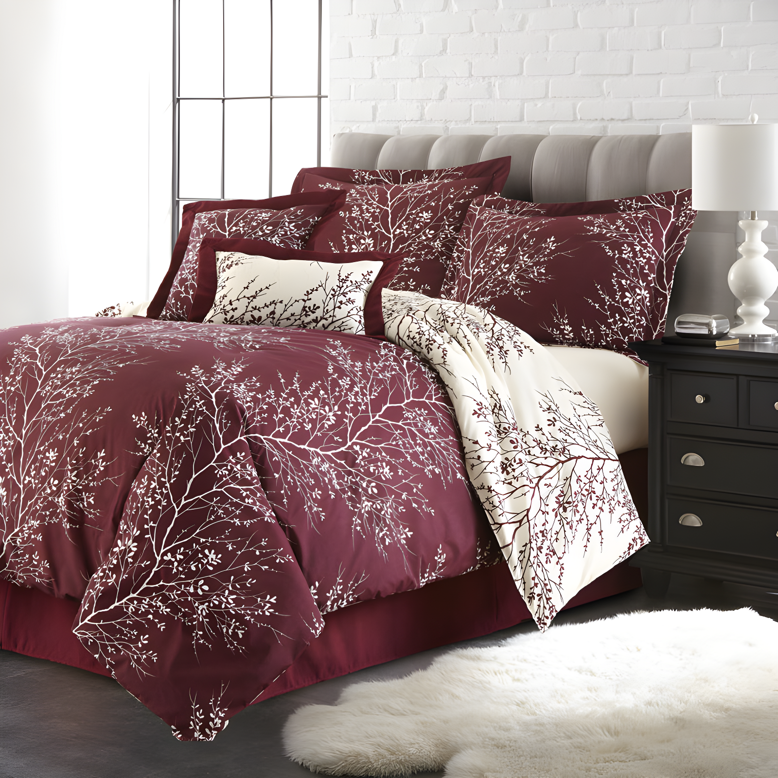 Spirit Linen 6-Piece Foliage Reversible Comforter Set & Reviews | Wayfair