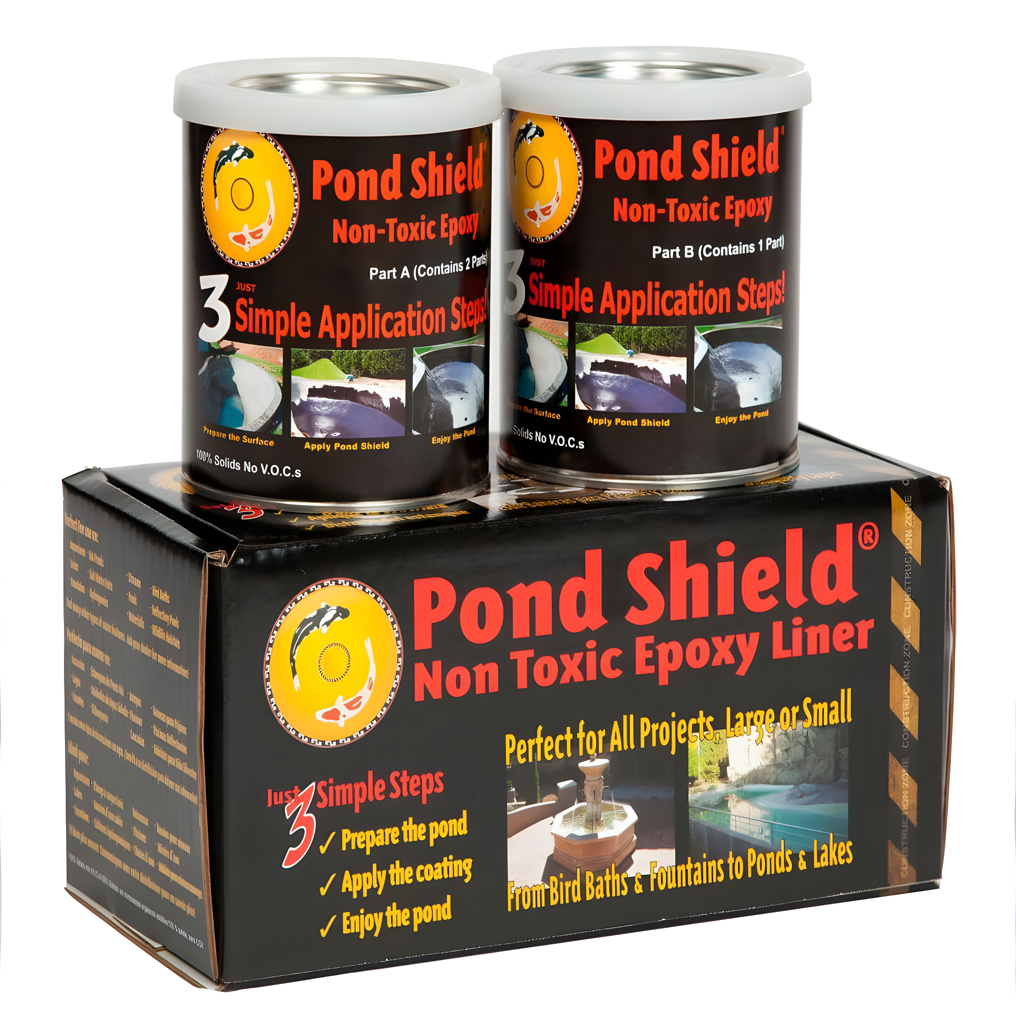 Fountain & Water Feature Restoration Paint Pond Shield Epoxy Pond Coating by Pond Armor Clear