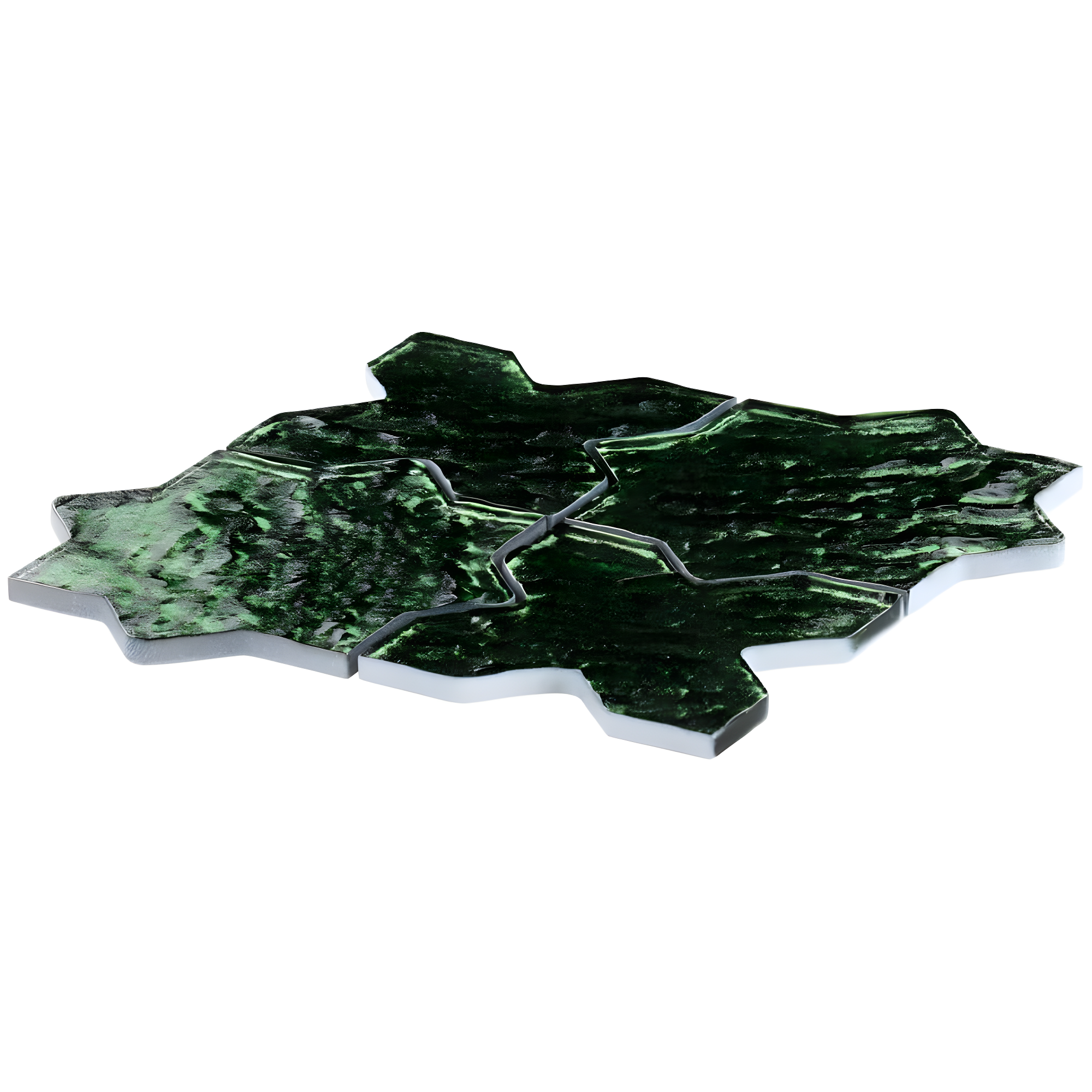 Karma 8.34 In. X 8.34 In. Star Cross Polished Glass Mosaic Wall Tile (0.48 Sq. Ft. / Each)