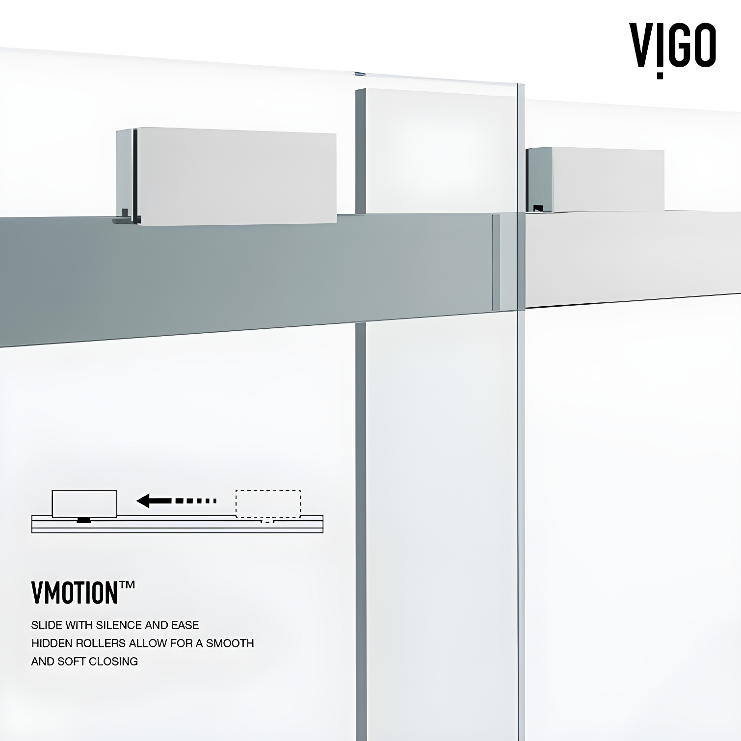 Houston 56-60" W x 66" H Double Sliding Frameless Tub Door with 3/8" Clear Glass