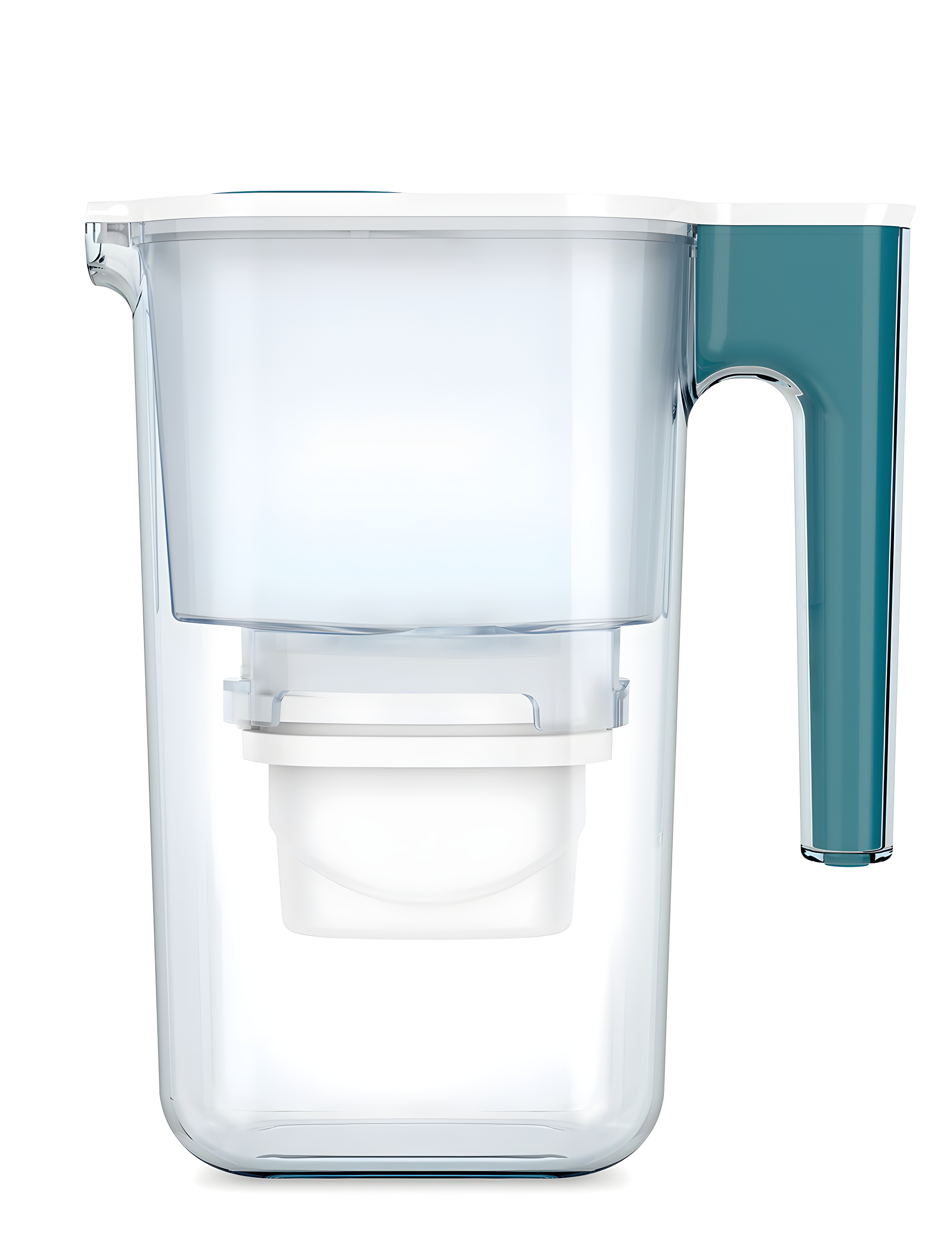 Aqua Optima Perfect Pour 6 Cup Water Filter Pitcher By Aqua Optima, Ergonomic, Eliminates Splashes And Spills, Bpa Free, Wqa Certified, Includes 6 Evolve+ Water Filters, Blue