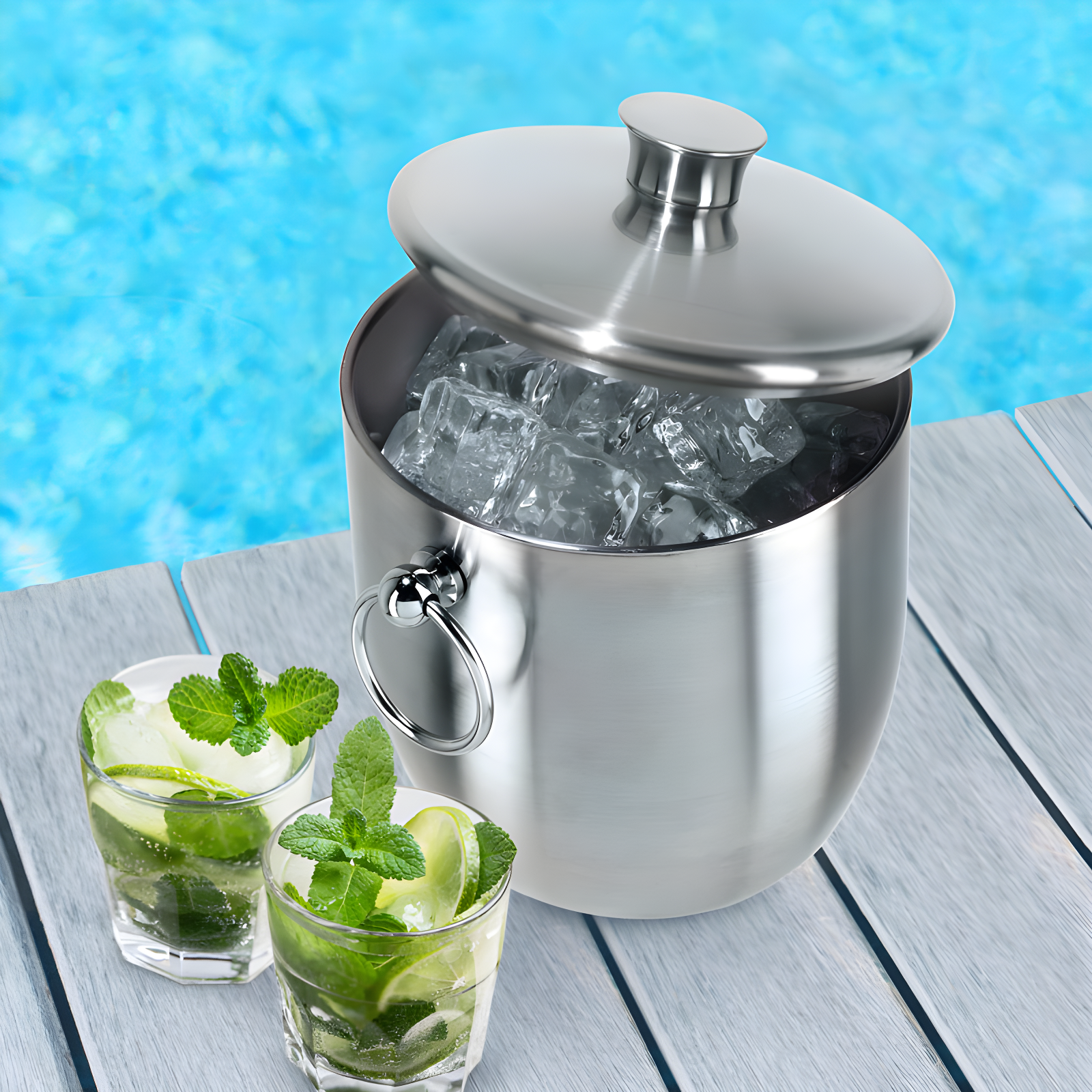 OGGI Oggi Barware Stainless Steel Champagne Ice Bucket