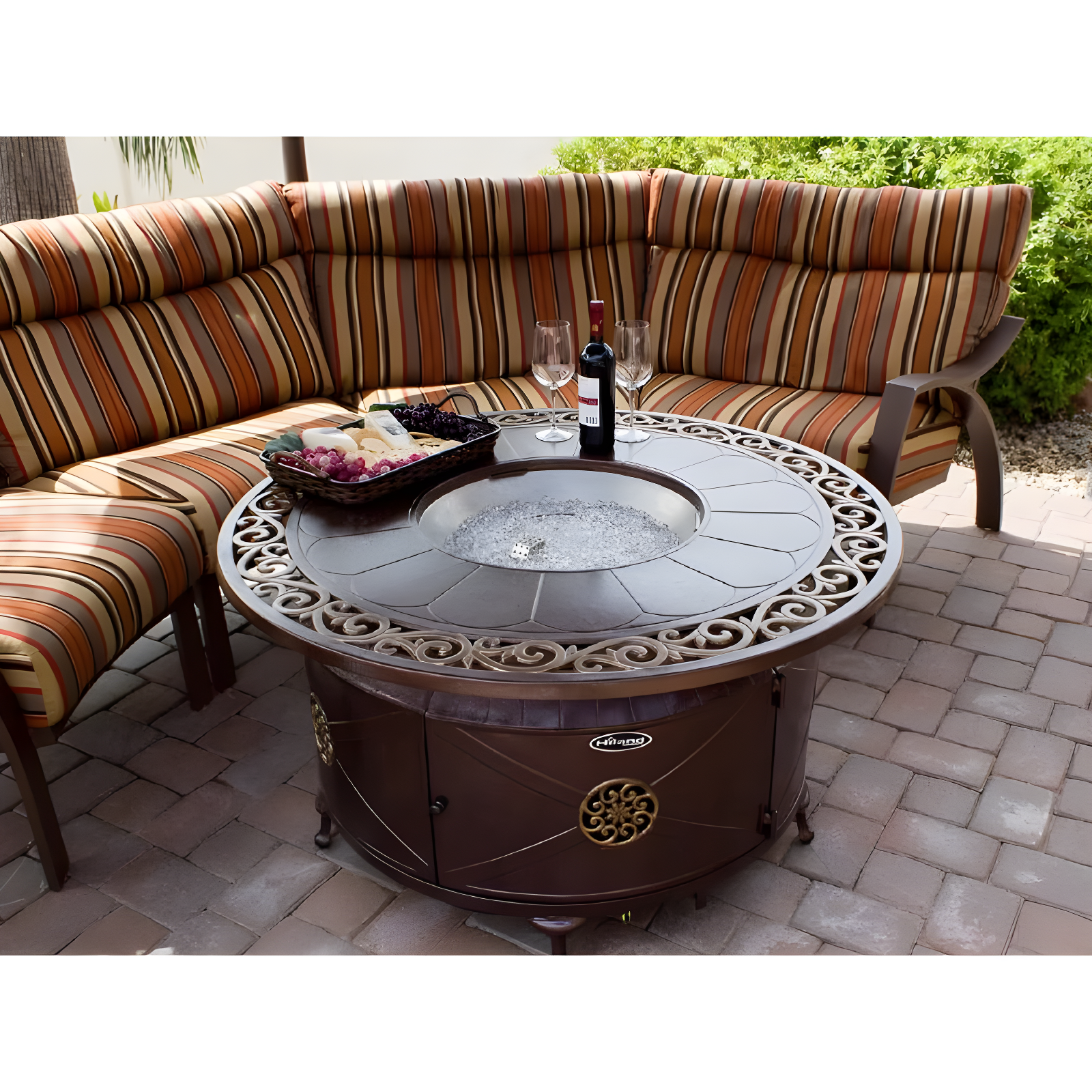 Ebern Designs Sorrels Aluminum Propane Fire Pit Table