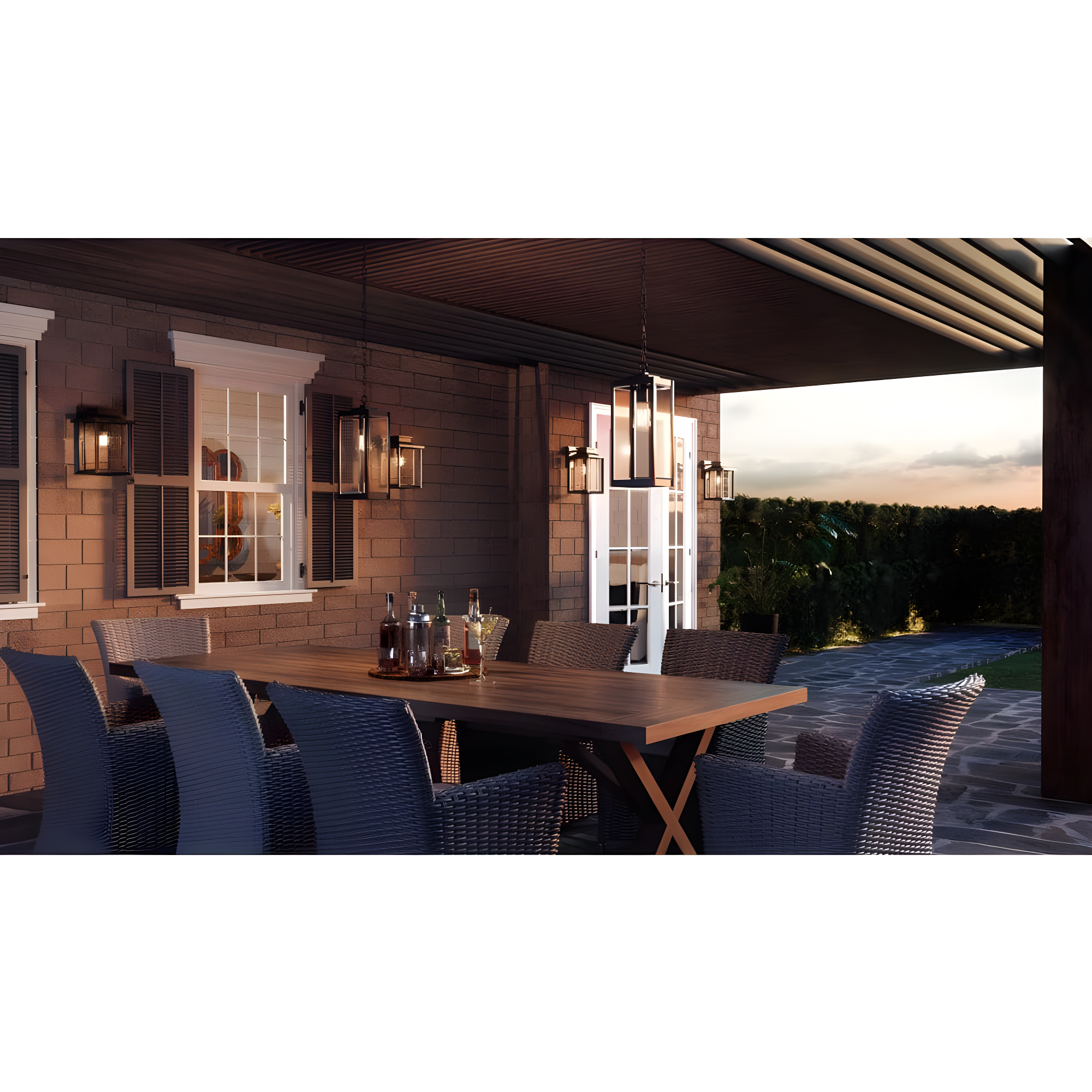 Quoizel Westover 20 3/4"H Earth Black Outdoor Hanging Light