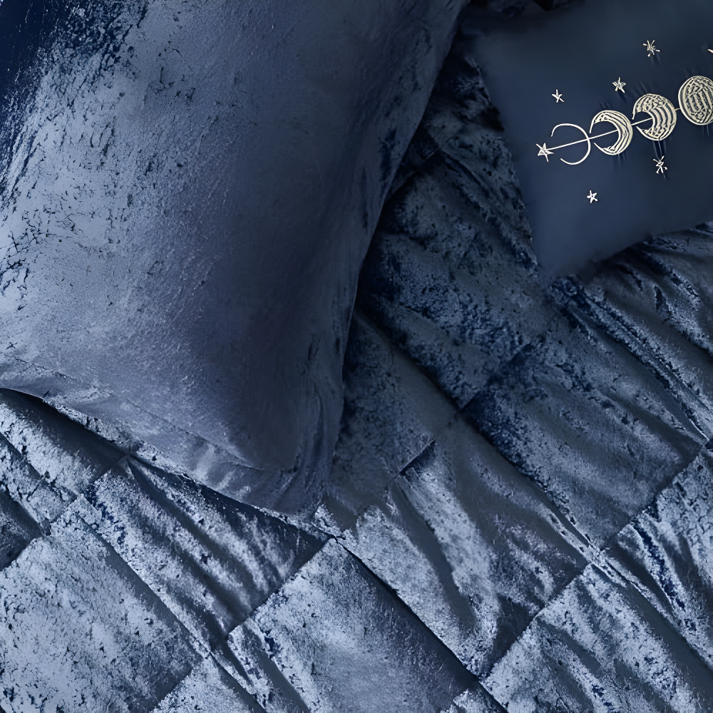 Felicia Crushed Velvet Comforter Set with Throw Pillow