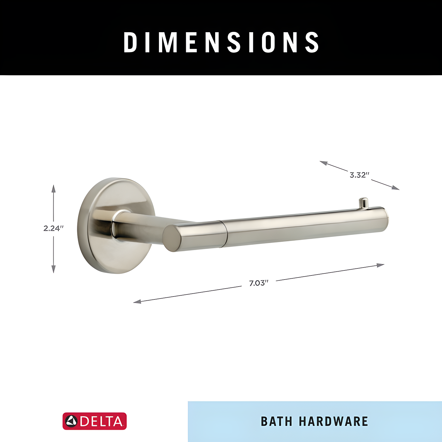 Trinsic Wall Mount Single Post Toilet Paper Holder Bath Hardware Accessory