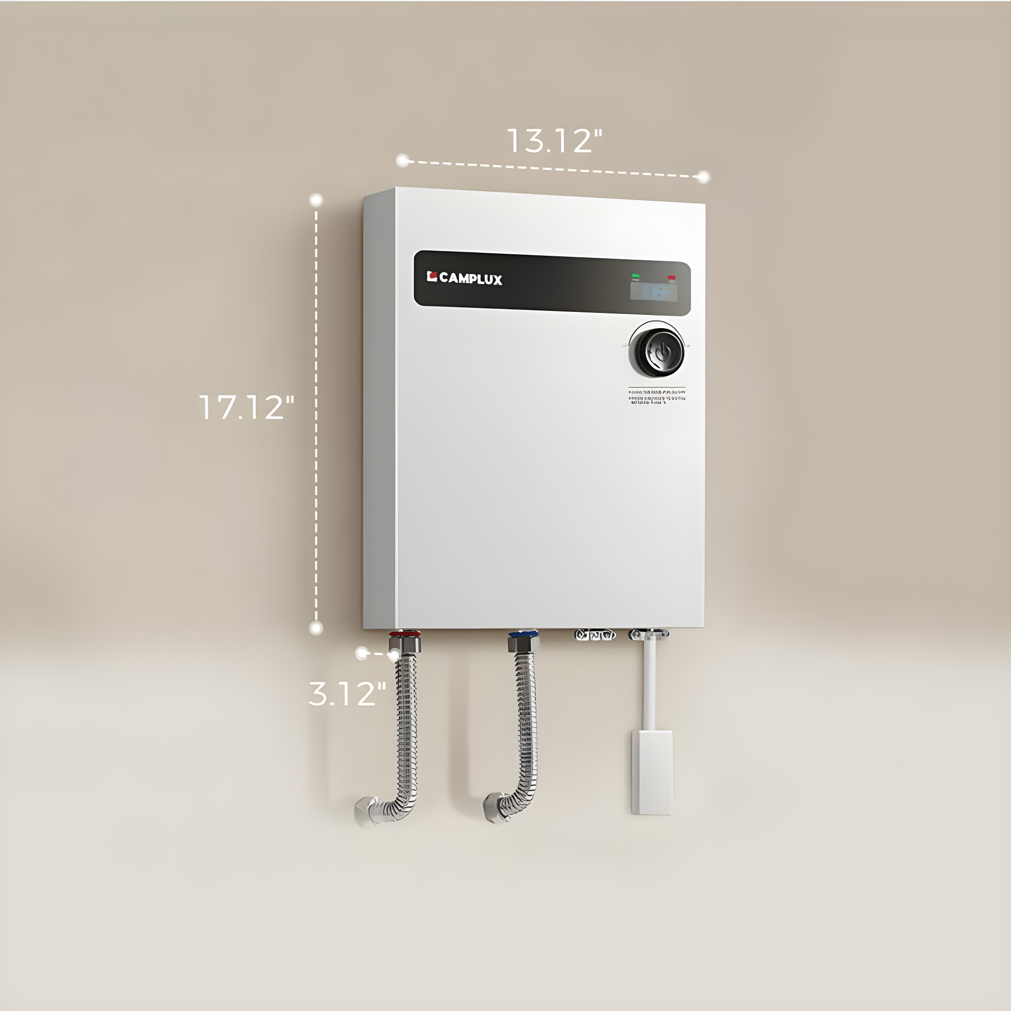 CAMPLUX 27KW 240V Electric Tankless Water Heater , Instant Hot Water Heater