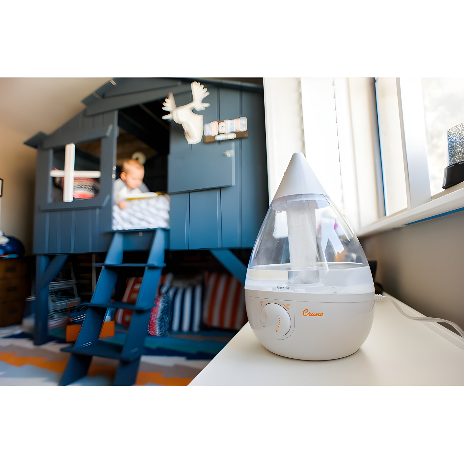 Crane USA Drop Cool-Mist Humidifier, 1 Gal.