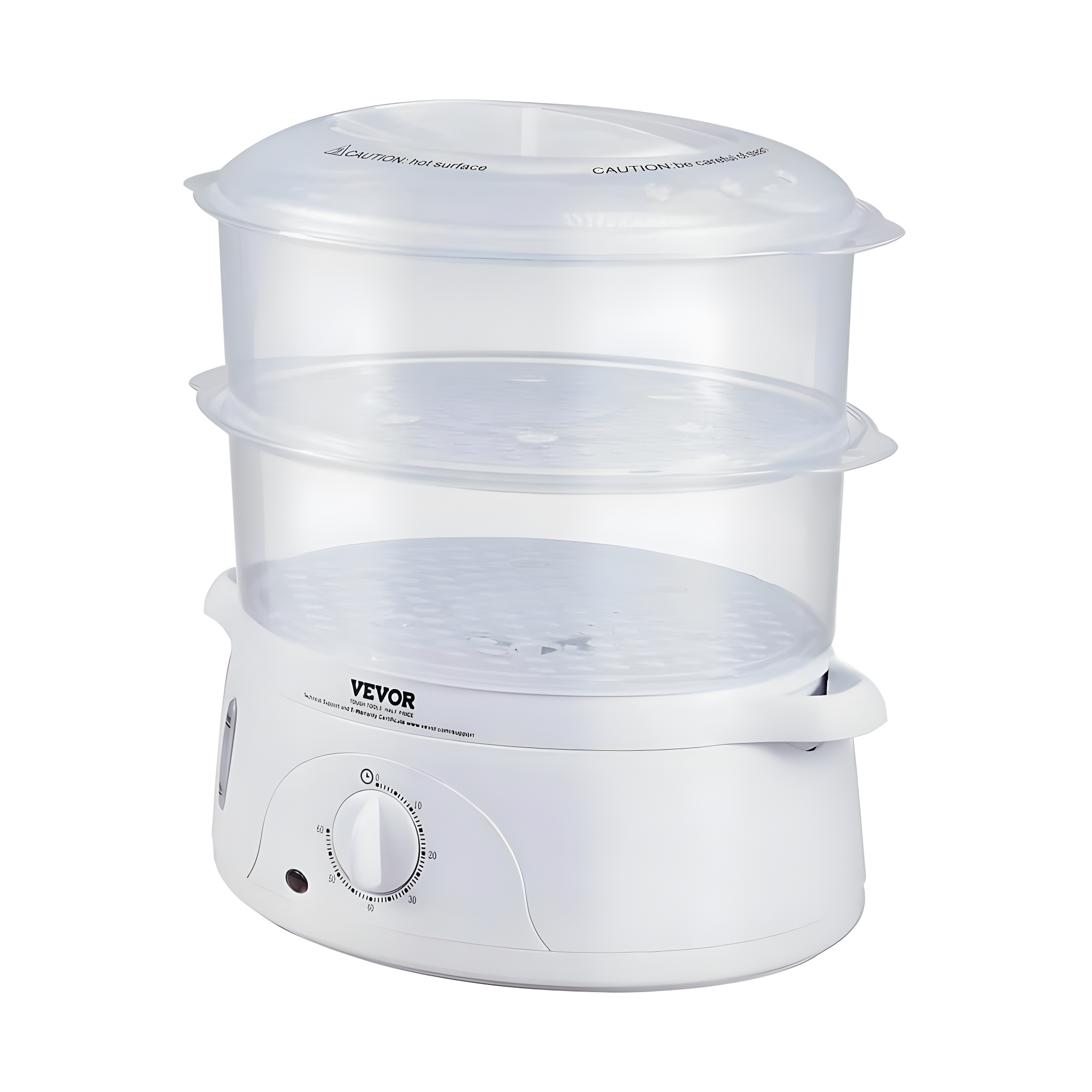 VEVOR VEVOR 7.4Qt Electric Food Steamer 2-Tier Vegetable Steamer & 60 Min Timer 800W
