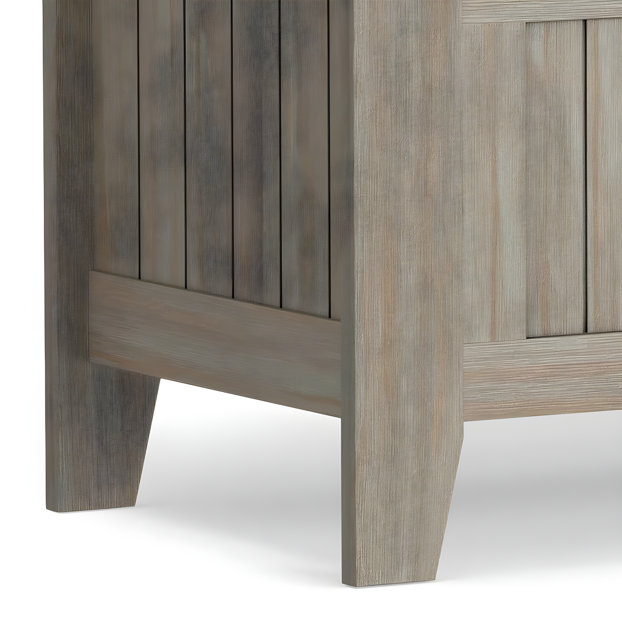 Simpli Home Acadian Solid Wood Entryway Storage Bench with Lift-Top Lid and Dual Compartments