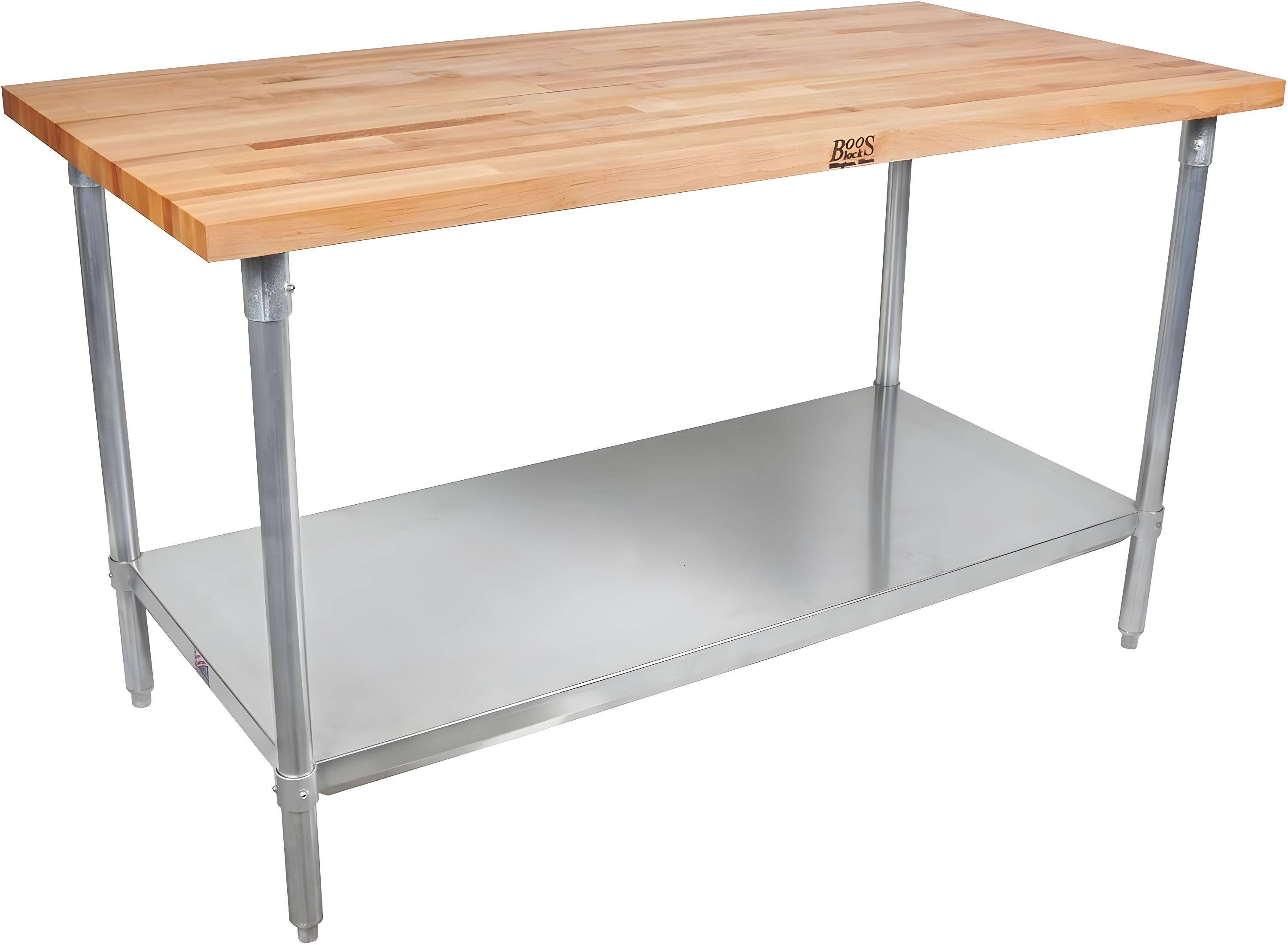 John Boos Wood Work Table with Undershelf
