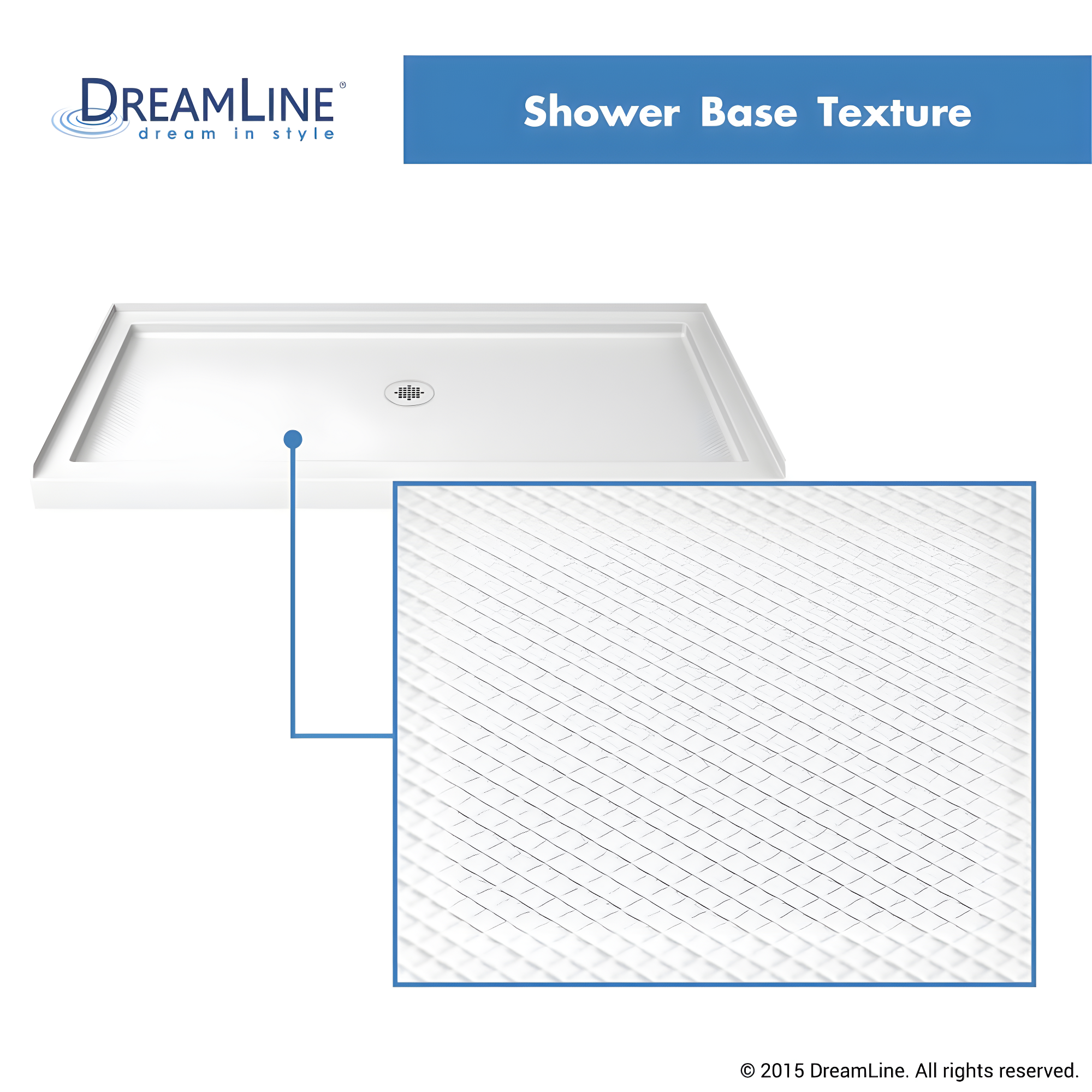 SlimLine 60" x 30" Single Threshold Shower Base