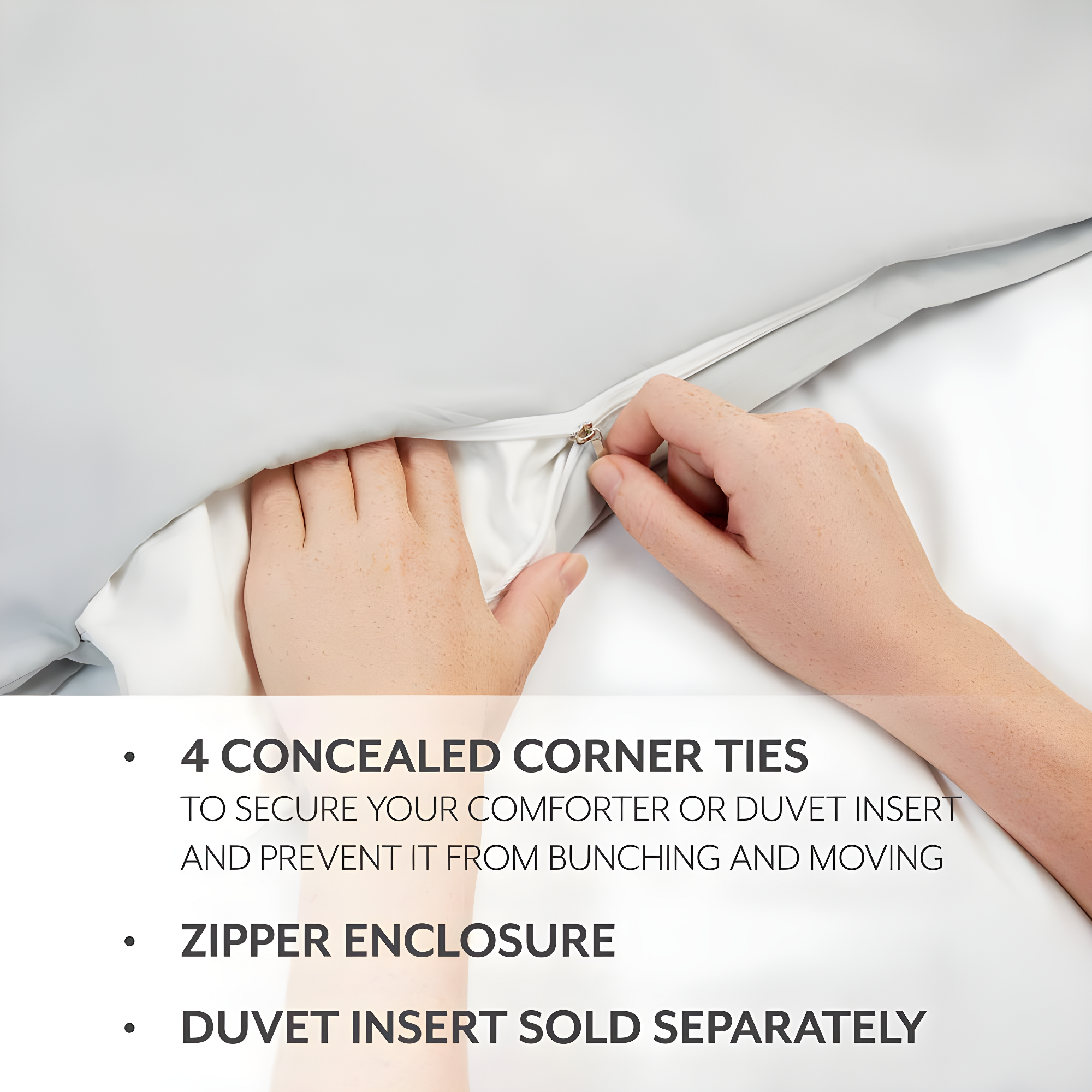 Ultra Soft & Breathable - Duvet Cover Set - Ivory Wheatfield Floral for Queen Size Bedding by Comfort Canopy