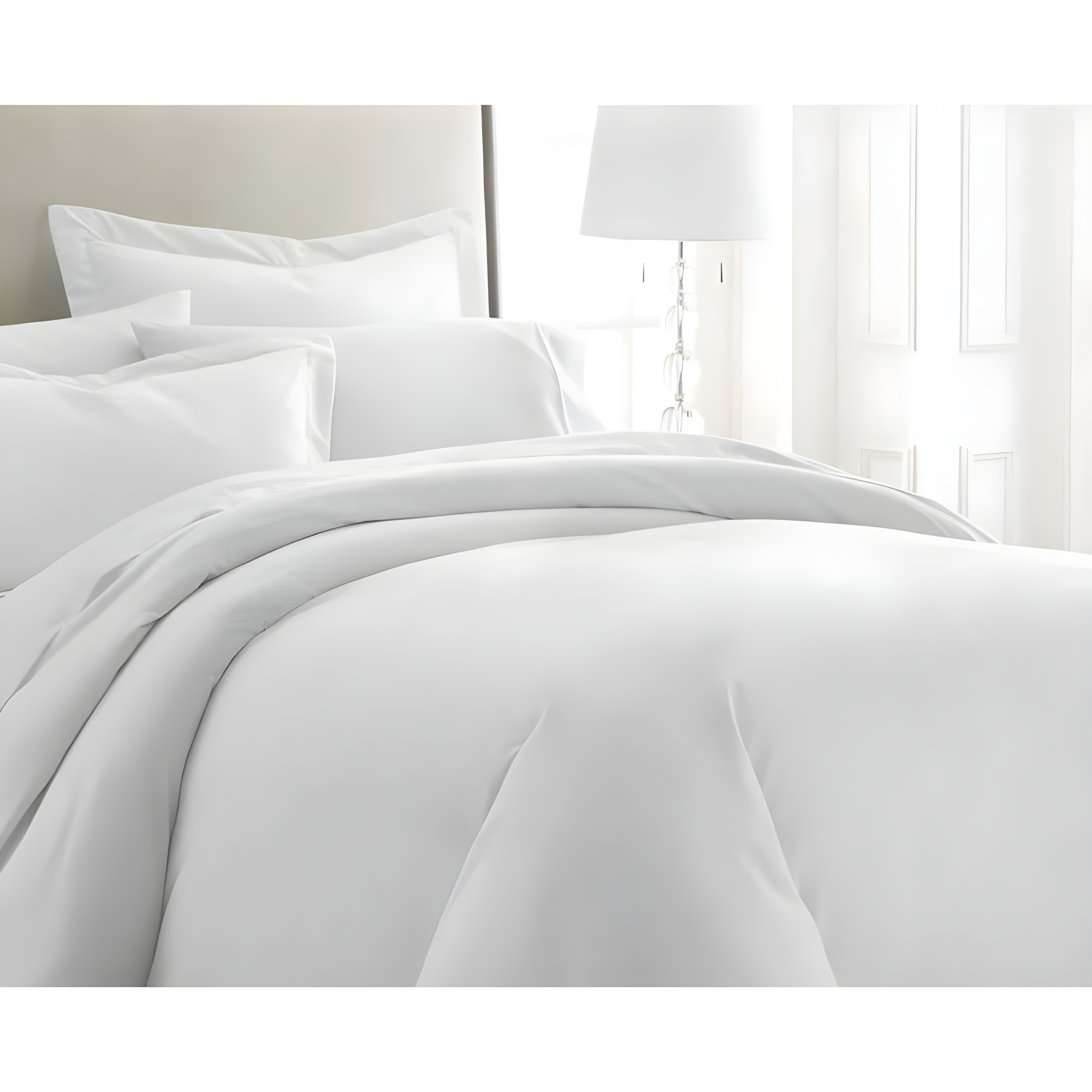 Ultra Soft & Breathable - Duvet Cover Set - Ivory Wheatfield Floral for Queen Size Bedding by Comfort Canopy