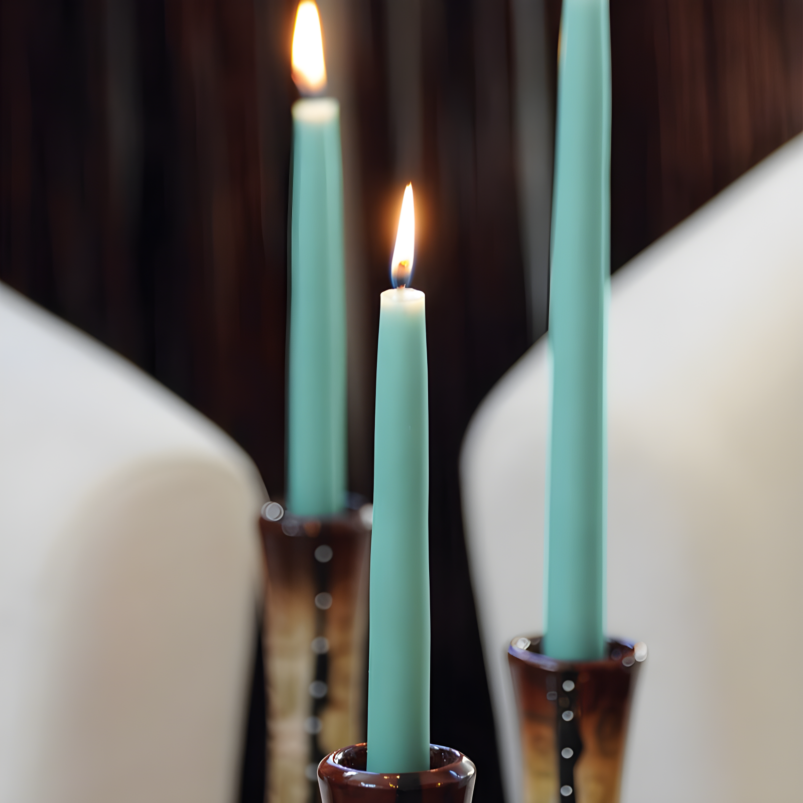 12 Piece Unscented Taper Candle Set
