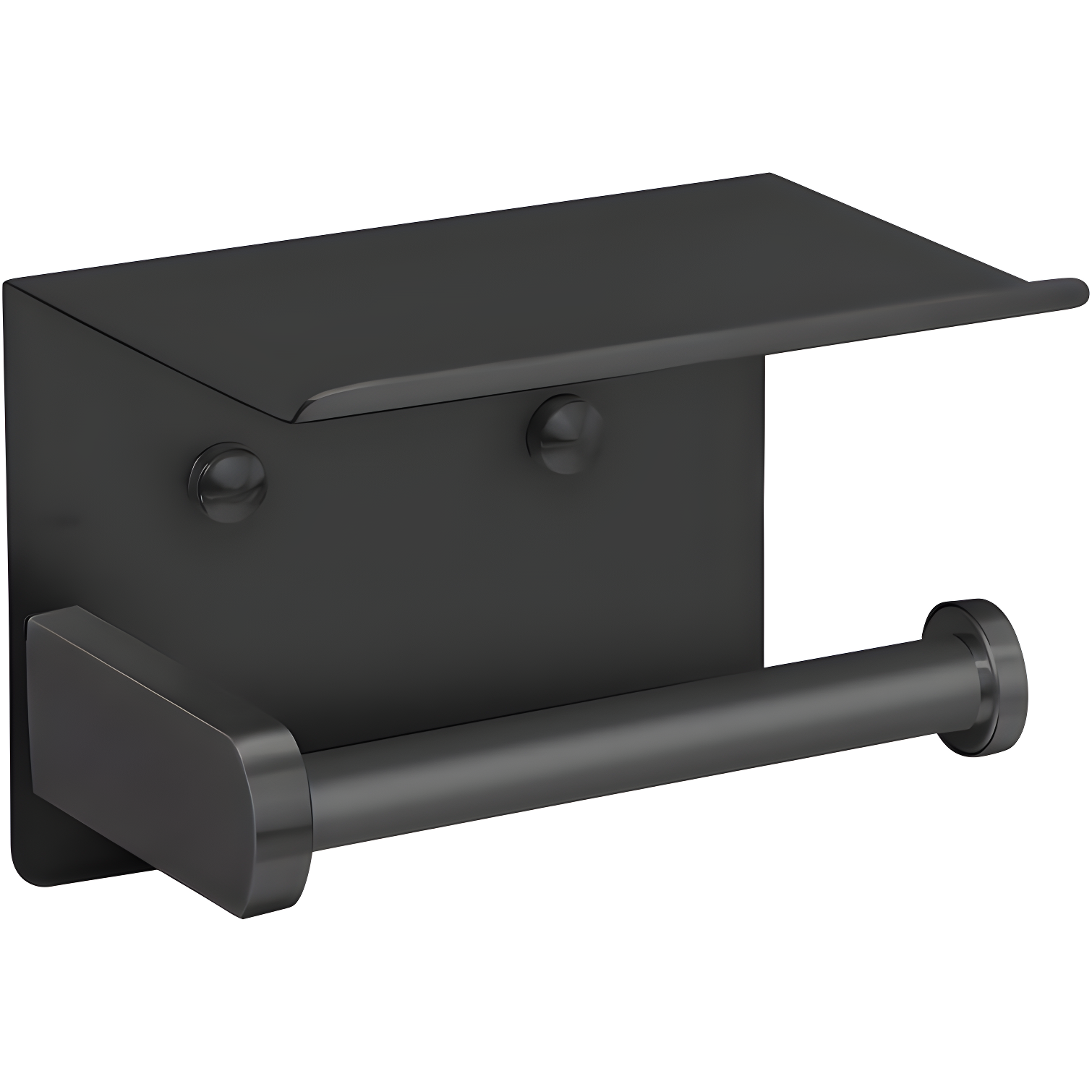 Stainless Steel Wall Mounted Toilet Paper Holder With Shelf - Durable & Convenient