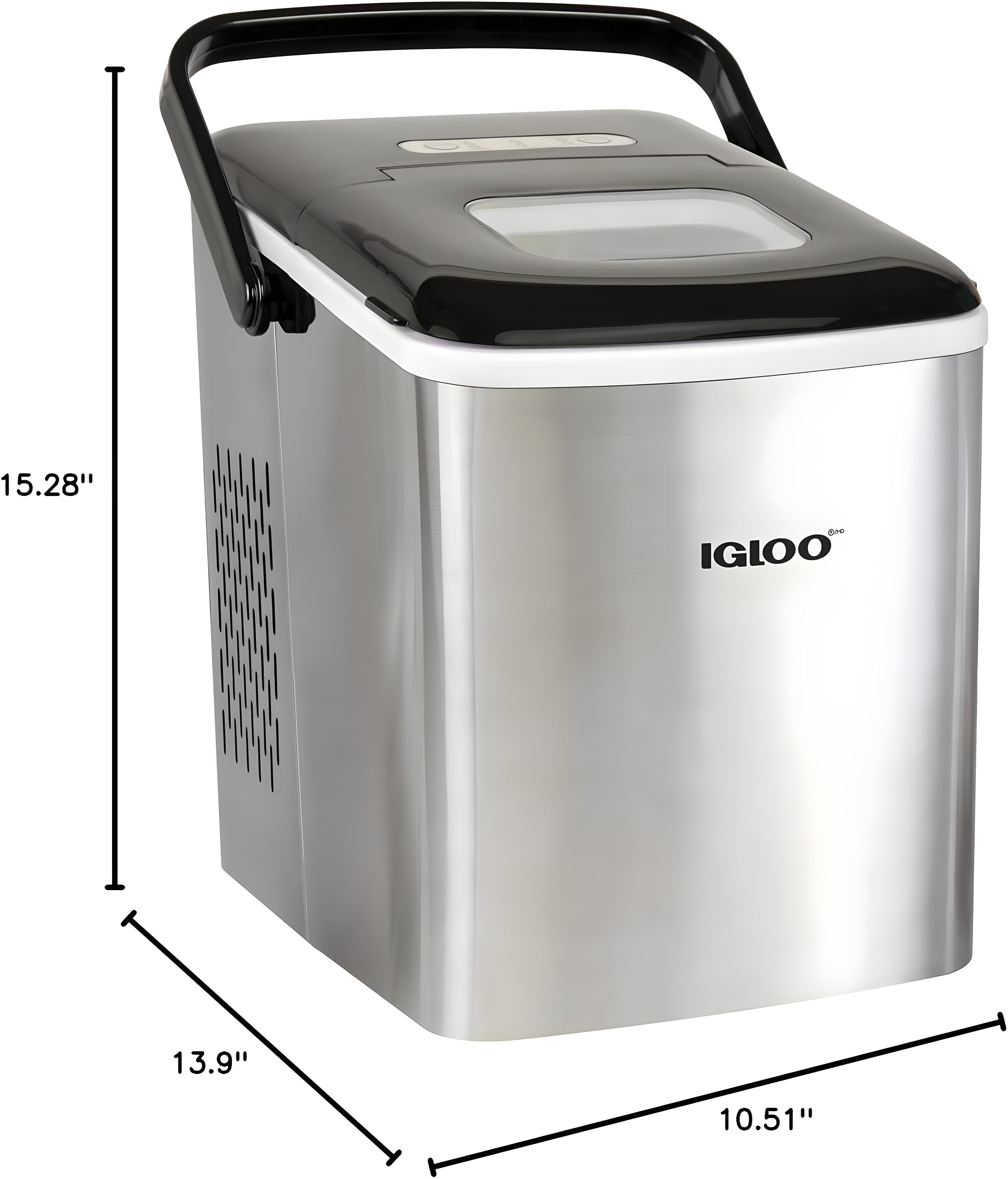 Igloo Igloo 26-Pound Automatic Self-Cleaning Portable Countertop Ice Maker Machine With Handle
