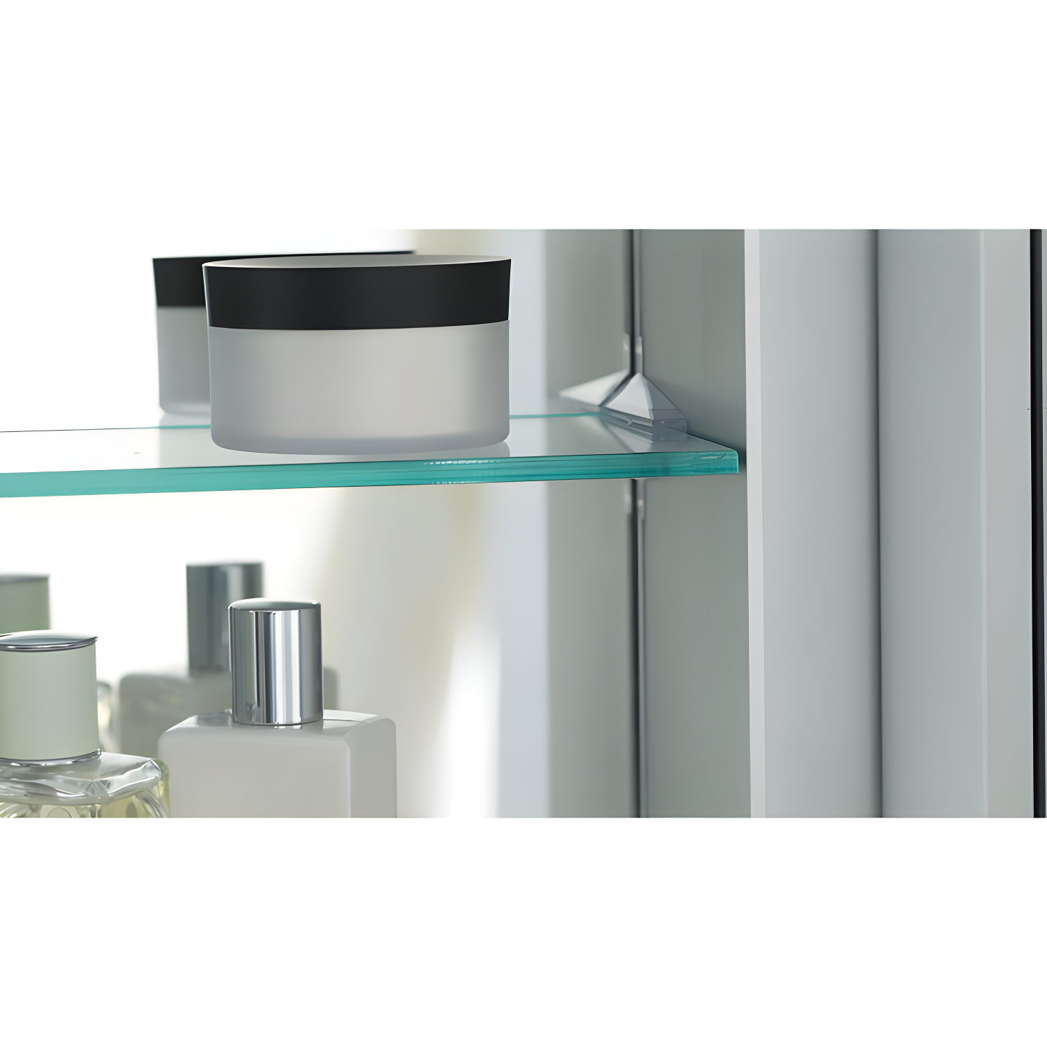 R3 Series Recessed or Surface Mount Frameless Medicine Cabinet with 3 Adjustable Shelves